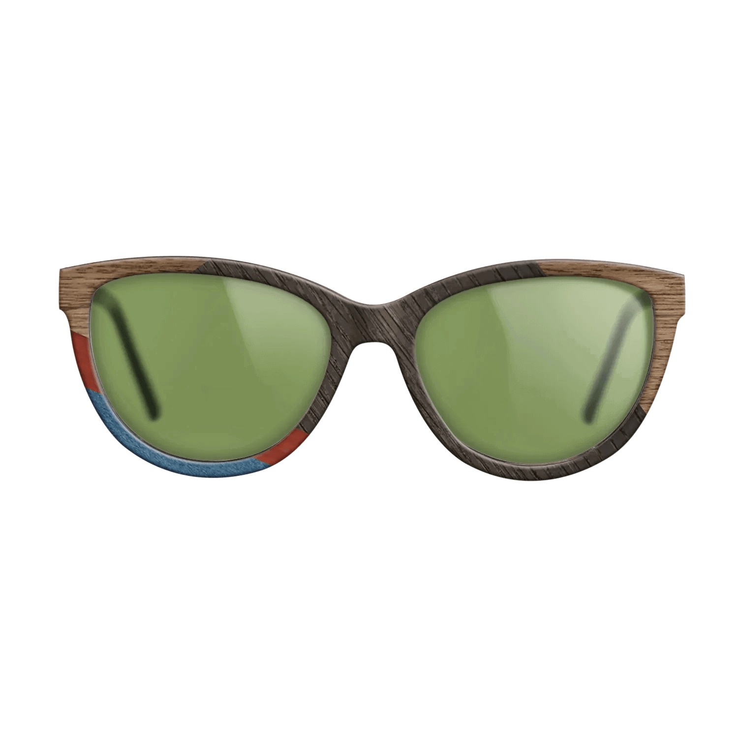 Italian Ebony,Fumed Oak,Walnut: Straight Grain,Poplar Dyed: Red,Poplar Dyed: Blue Denim,Olive Burl: Geometric - The Maiden - Cat - 1166 - SIRIS wood optic