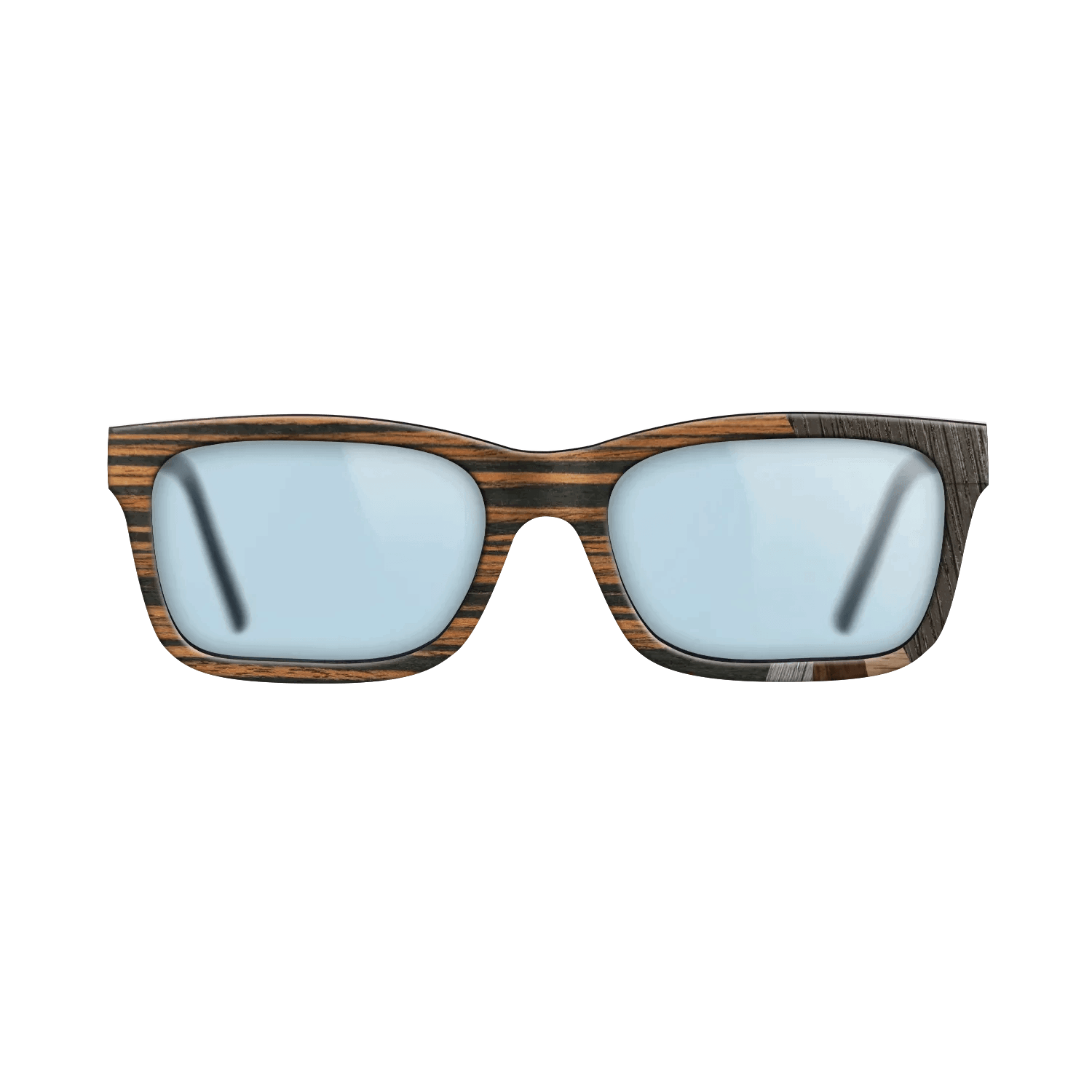 Italian Ebony,Fumed Oak,Wenge,Poplar Dyed: Grey: Fractal - The Sage - Rectangle - SIRIS wood optic