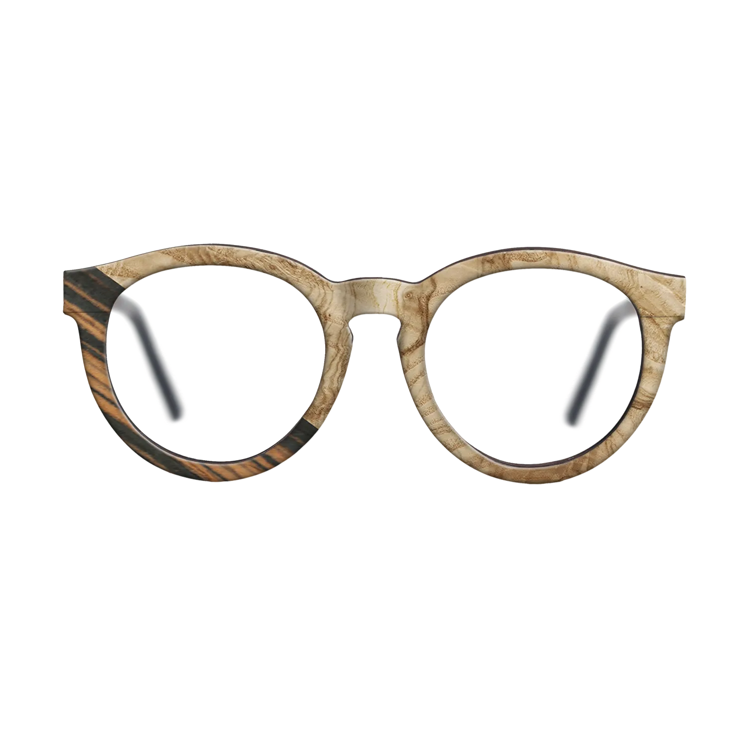 Italian Ebony,Olive Burl: Angle Cut - The Rebel - Round - 1743 - SIRIS wood optic