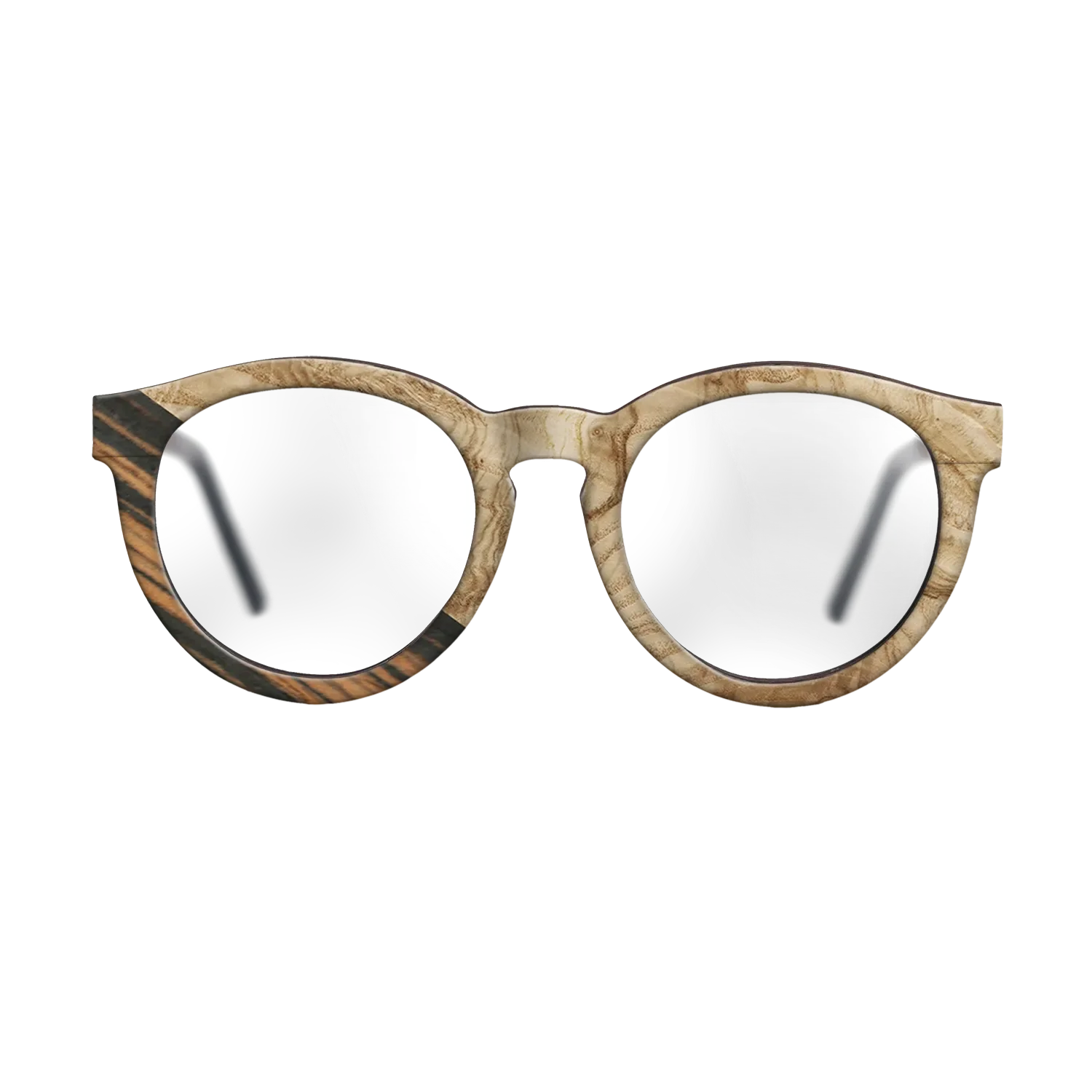 Italian Ebony,Olive Burl: Angle Cut - The Rebel - Round - 1743 - SIRIS wood optic