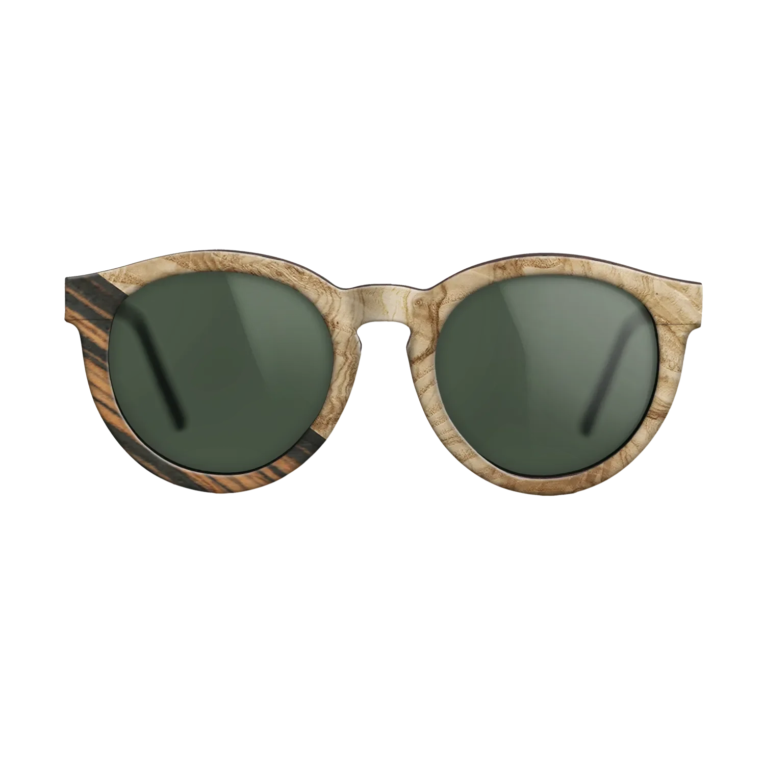 Italian Ebony,Olive Burl: Angle Cut - The Rebel - Round - 1743 - SIRIS wood optic