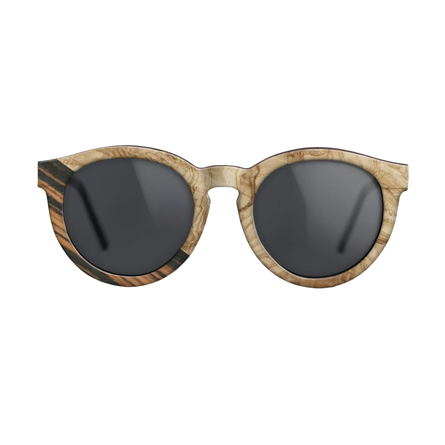 Italian Ebony,Olive Burl: Angle Cut - The Rebel - Round - 1743 - SIRIS wood optic