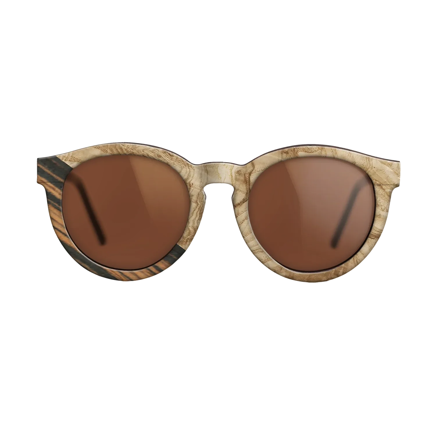 Italian Ebony,Olive Burl: Angle Cut - The Rebel - Round - 1743 - SIRIS wood optic