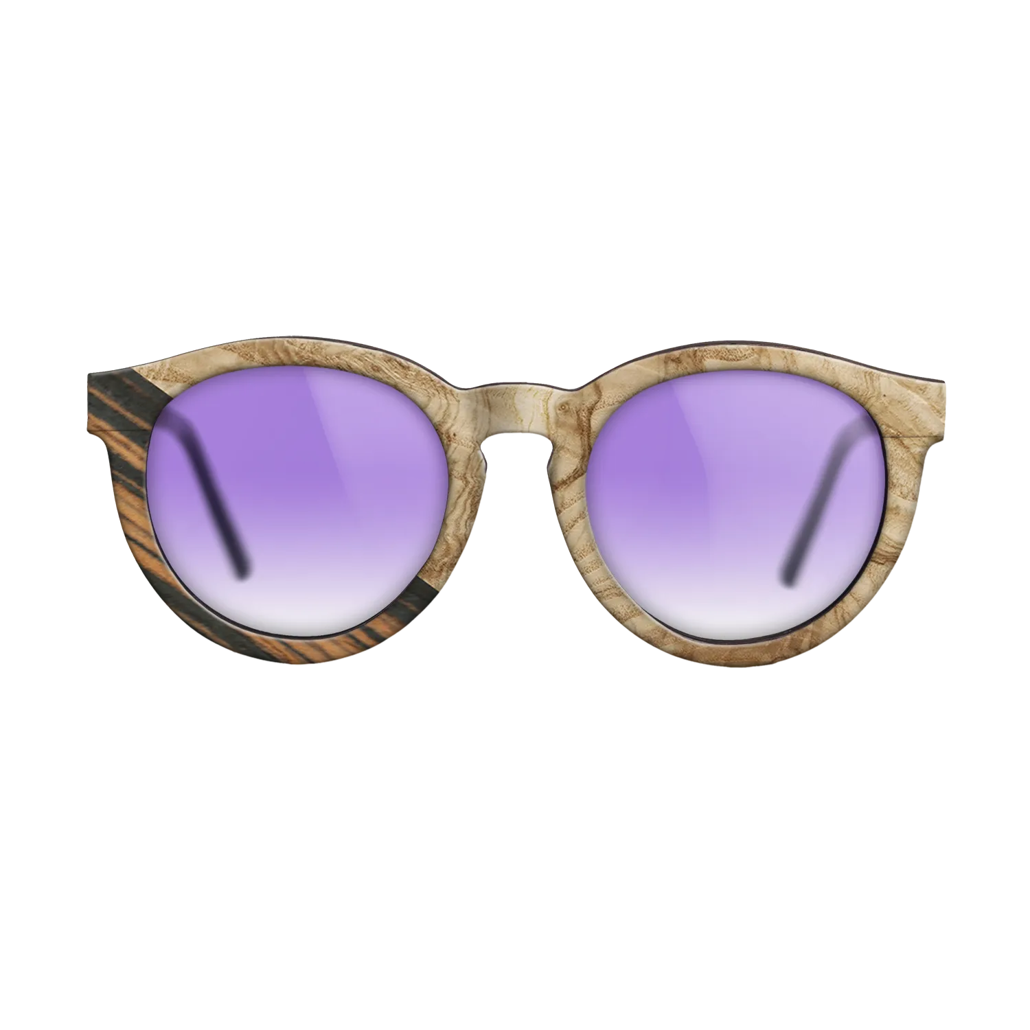 Italian Ebony,Olive Burl: Angle Cut - The Rebel - Round - 1743 - SIRIS wood optic