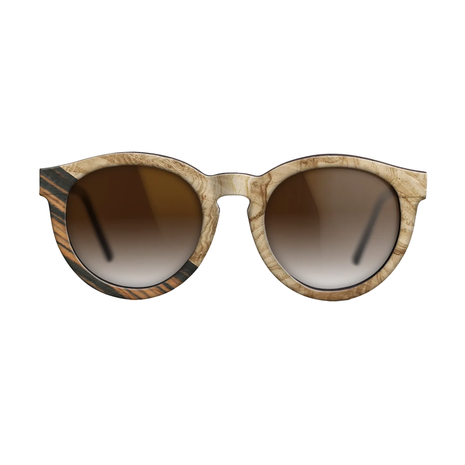 Italian Ebony,Olive Burl: Angle Cut - The Rebel - Round - 1743 - SIRIS wood optic