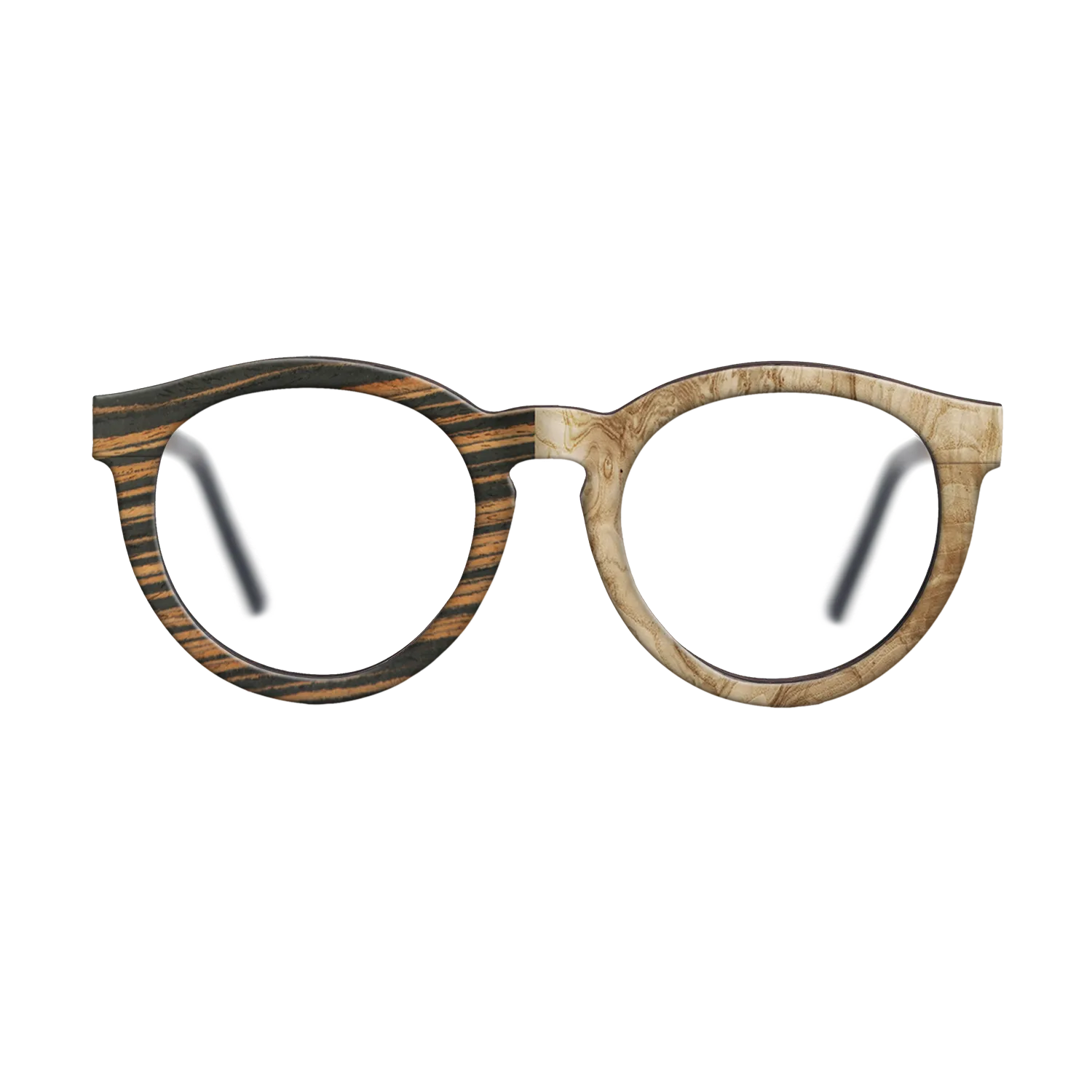 Italian Ebony,Olive Burl: Binary - The Rebel - Round - 788 - SIRIS wood optic