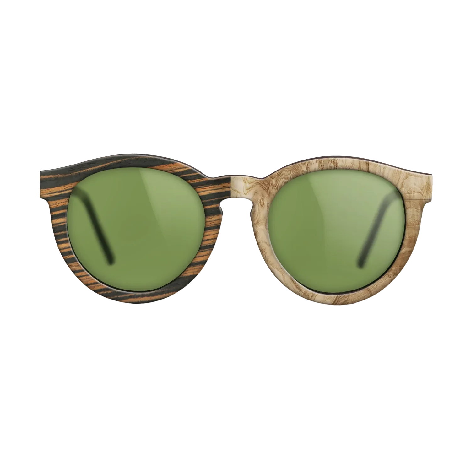 Italian Ebony,Olive Burl: Binary - The Rebel - Round - 788 - SIRIS wood optic