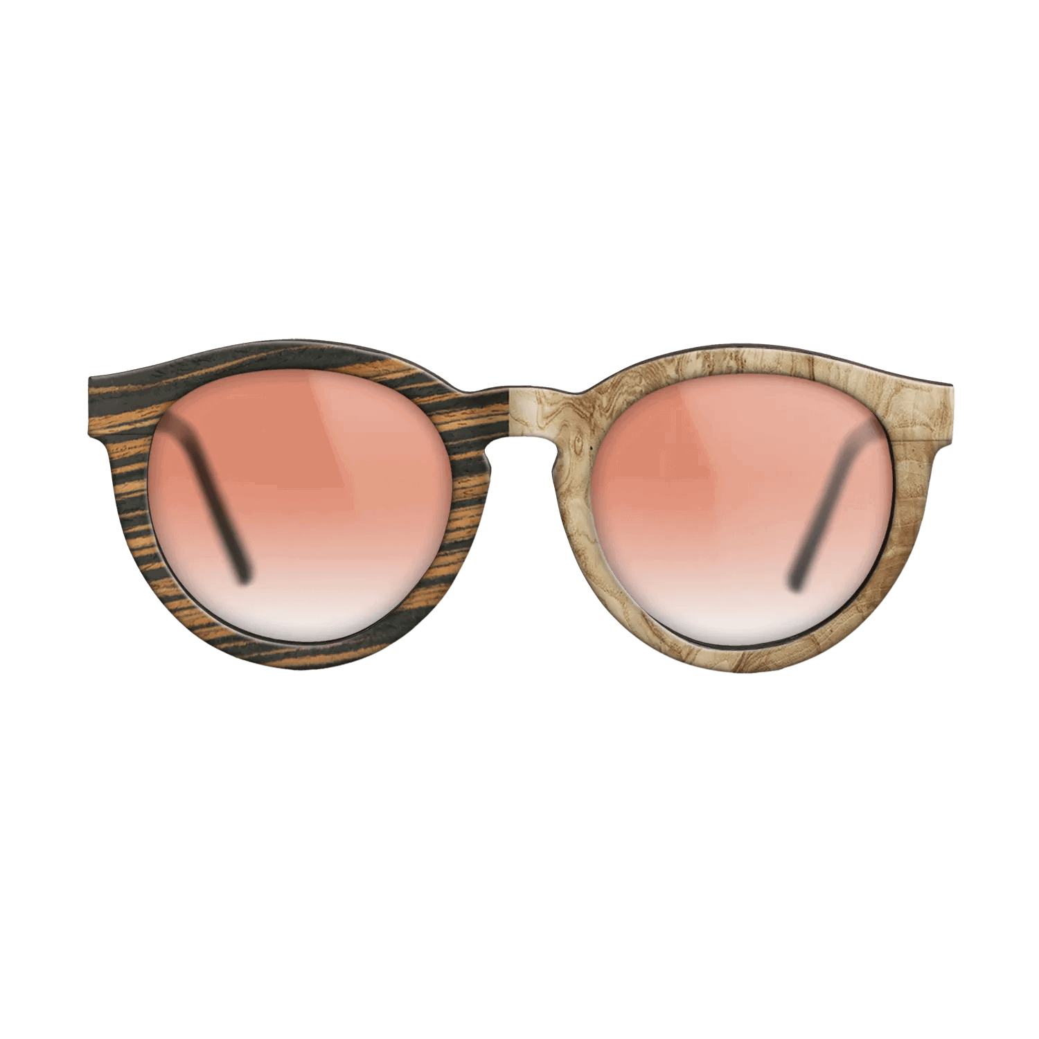 Italian Ebony,Olive Burl: Binary - The Rebel - Round - 788 - SIRIS wood optic