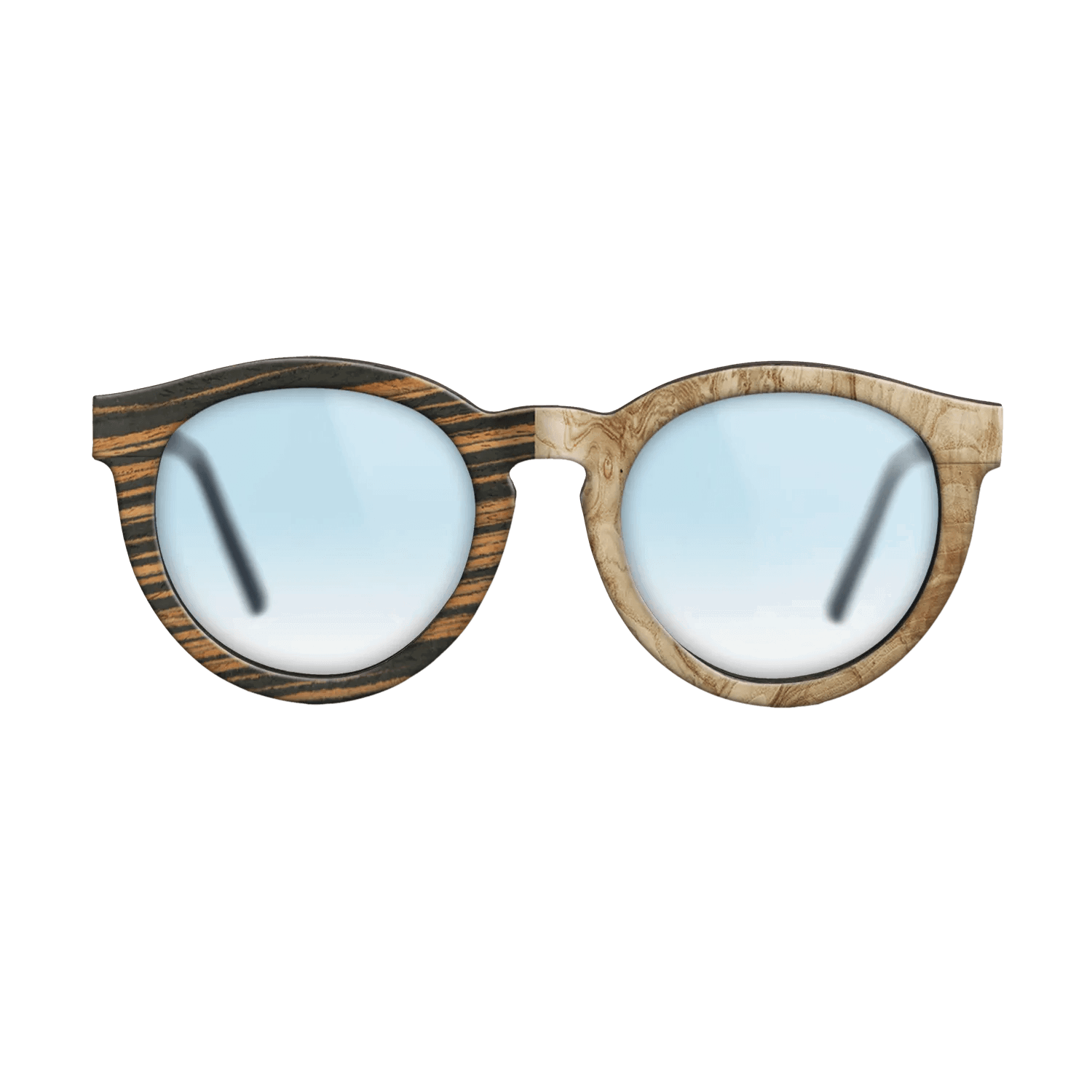 Italian Ebony,Olive Burl: Binary - The Rebel - Round - 788 - SIRIS wood optic