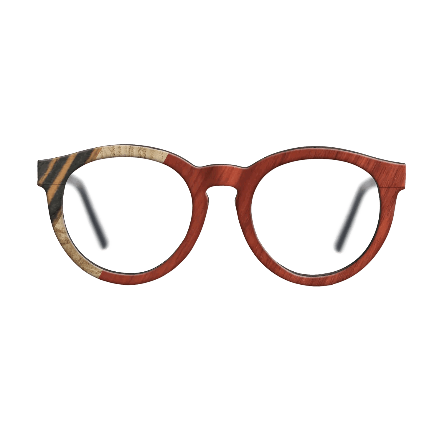 Italian Ebony,Olive Burl,Bloodwood,Fumed Oak: Angle Cut - The Rebel - Round - 1819 - SIRIS wood optic