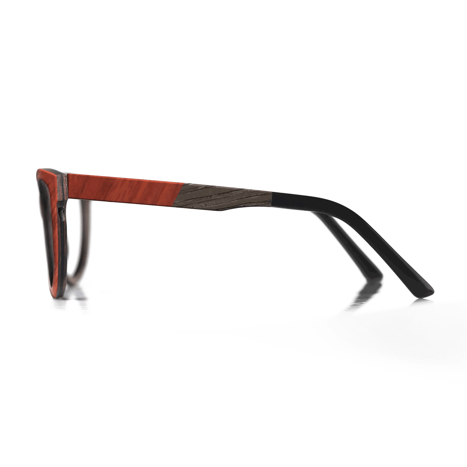 Italian Ebony,Olive Burl,Bloodwood,Fumed Oak: Angle Cut - The Rebel - Round - 1819 - SIRIS wood optic