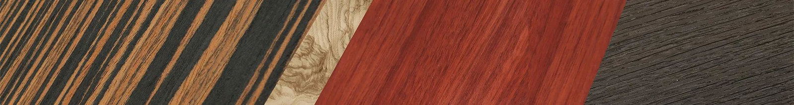 Italian Ebony,Olive Burl,Bloodwood,Fumed Oak: Angle Cut - The Sage - Rectangle - 1819 - SIRIS wood optic