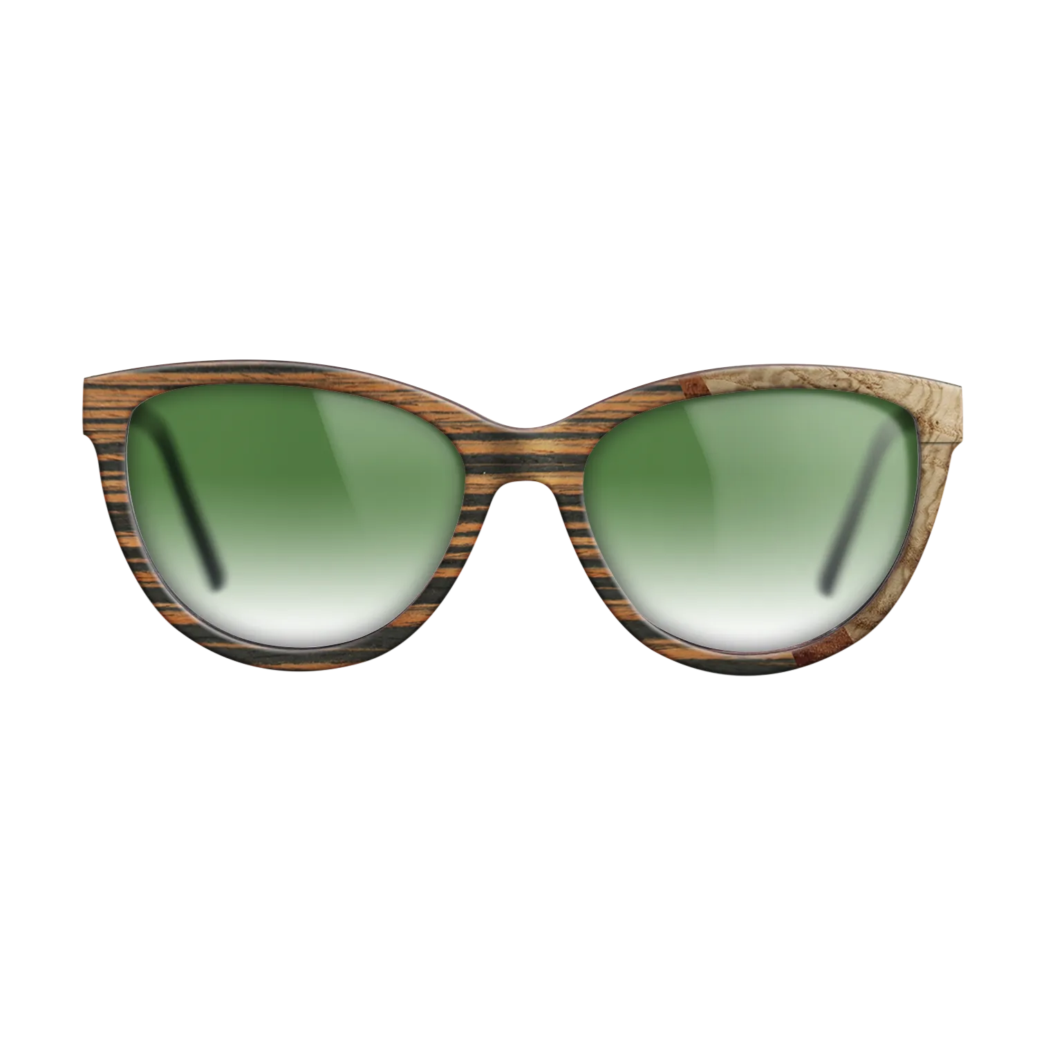 Italian Ebony,Olive Burl,Koa: Wedge - The Maiden - Cat - 1769 - SIRIS wood optic