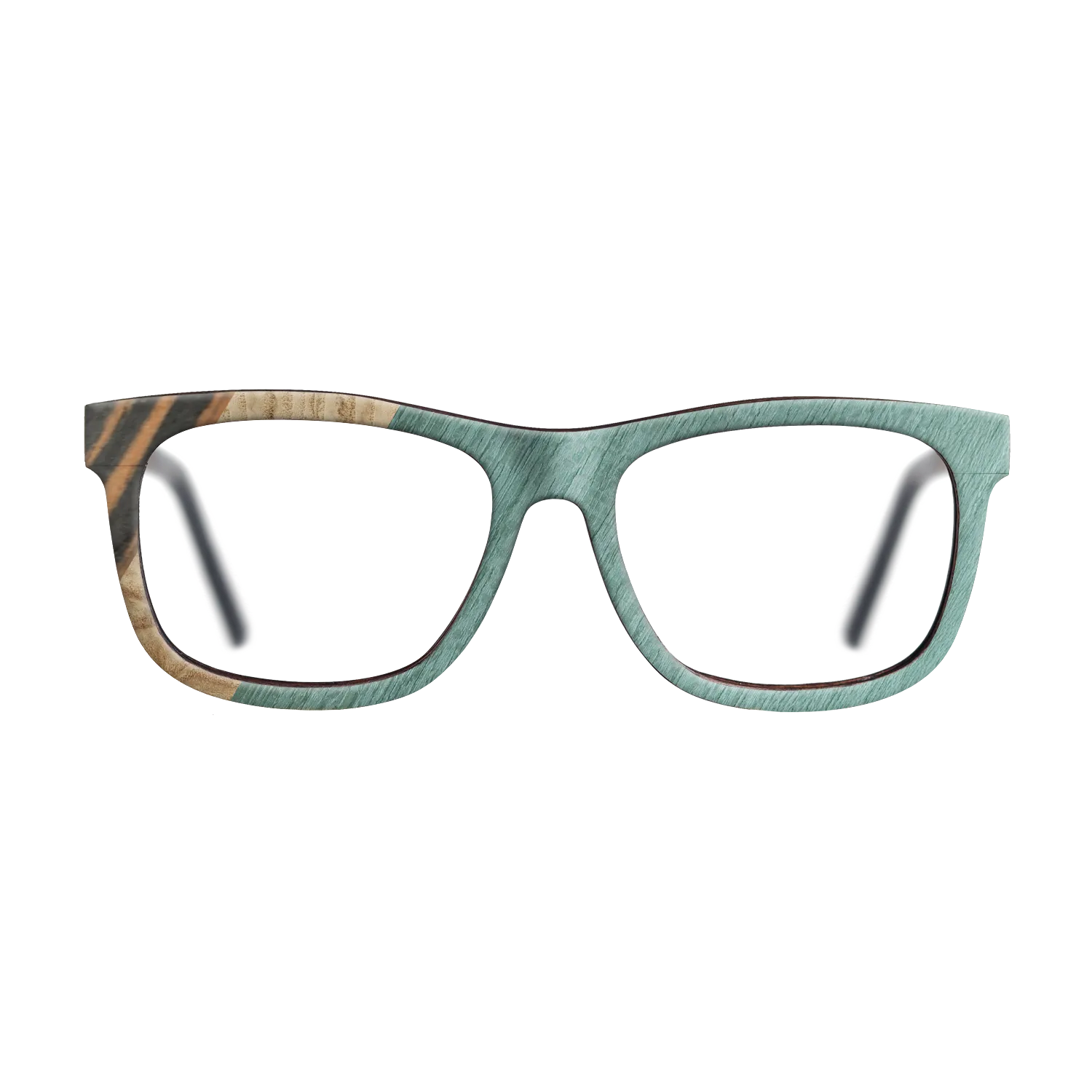 Italian Ebony,Olive Burl,Poplar Dyed: Baby Blue: Angle Cut - The Hero - Square - 1467 - SIRIS wood optic