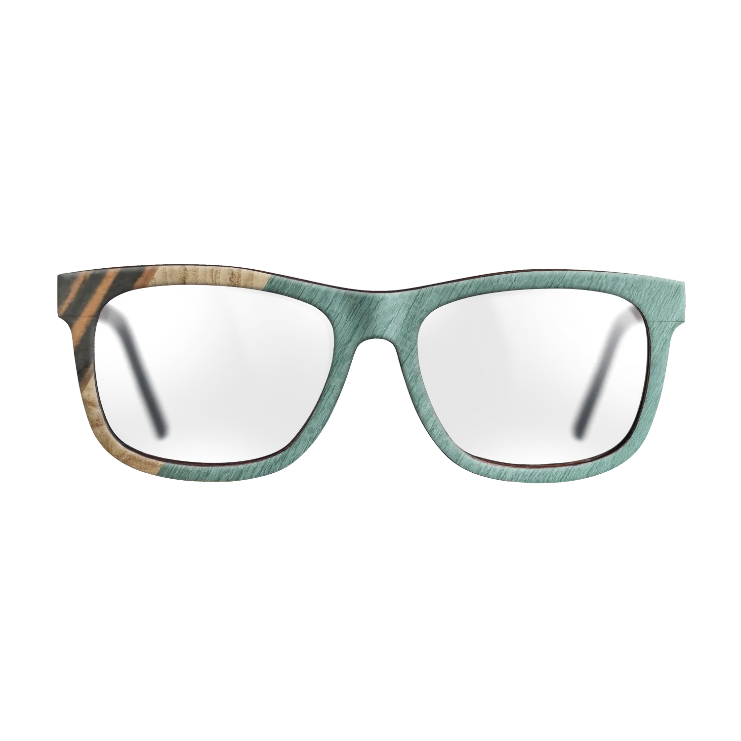 Italian Ebony,Olive Burl,Poplar Dyed: Baby Blue: Angle Cut - The Hero - Square - 1467 - SIRIS wood optic