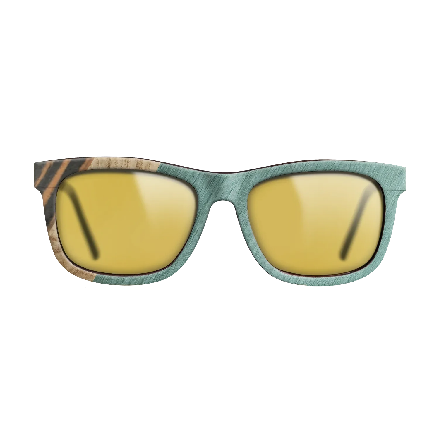 Italian Ebony,Olive Burl,Poplar Dyed: Baby Blue: Angle Cut - The Hero - Square - 1467 - SIRIS wood optic
