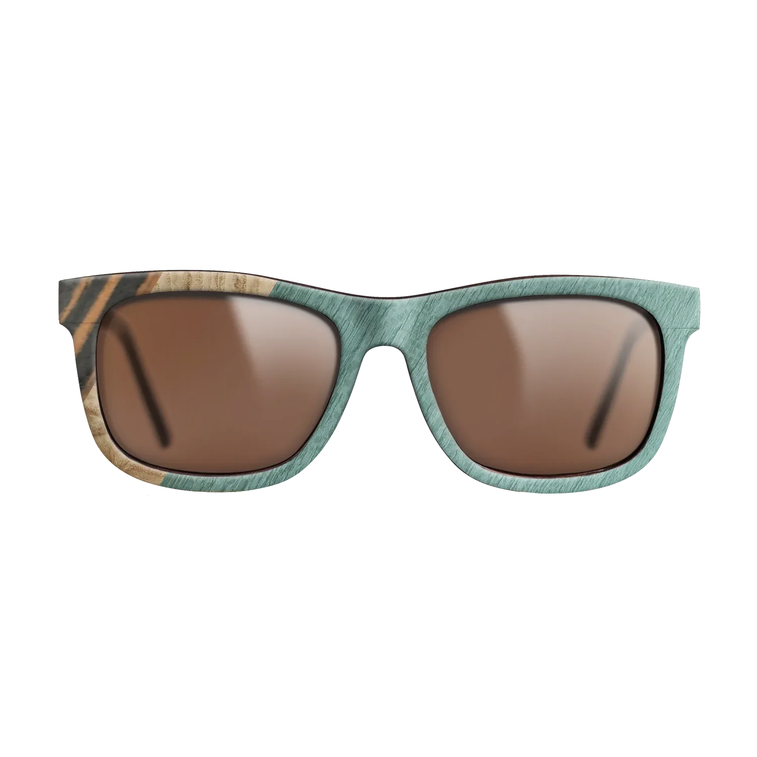 Italian Ebony,Olive Burl,Poplar Dyed: Baby Blue: Angle Cut - The Hero - Square - 1467 - SIRIS wood optic