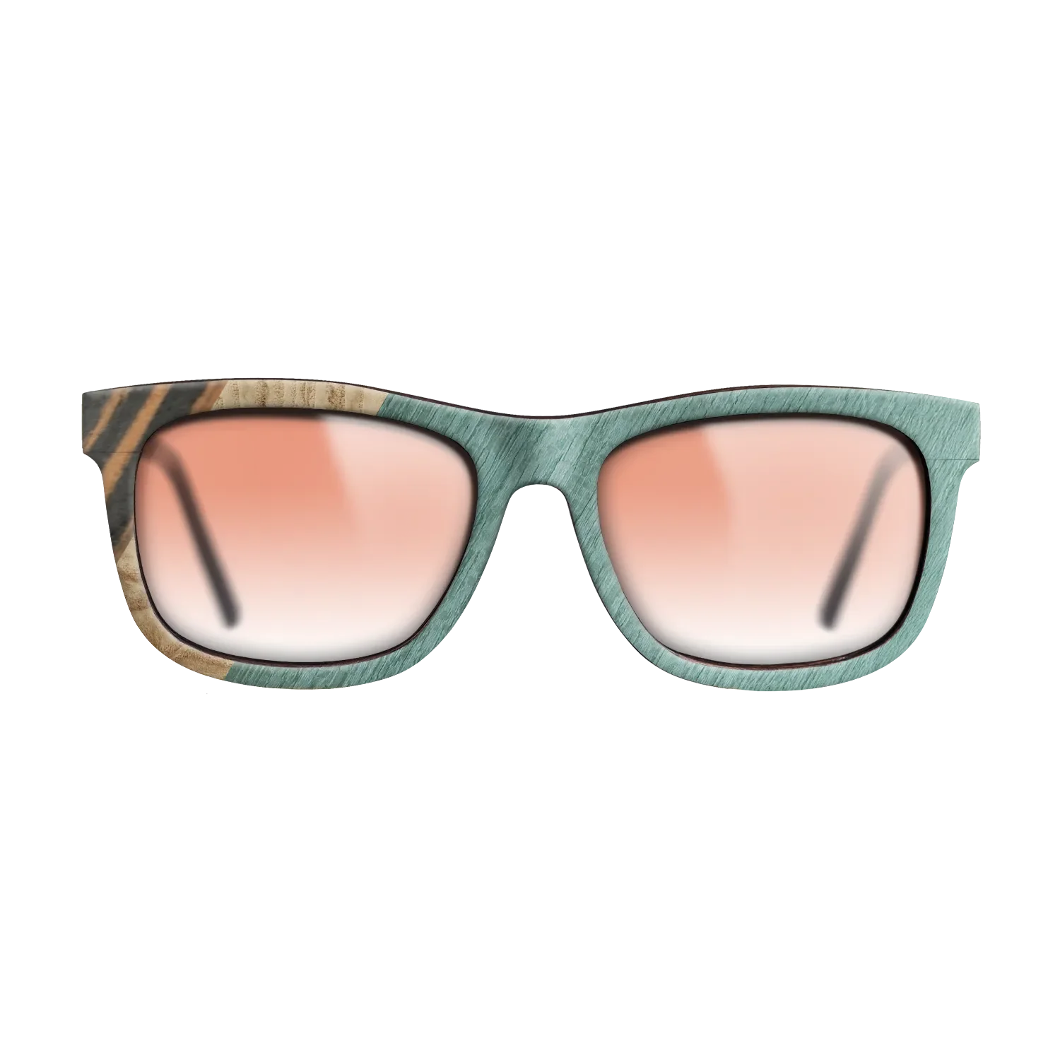 Italian Ebony,Olive Burl,Poplar Dyed: Baby Blue: Angle Cut - The Hero - Square - 1467 - SIRIS wood optic