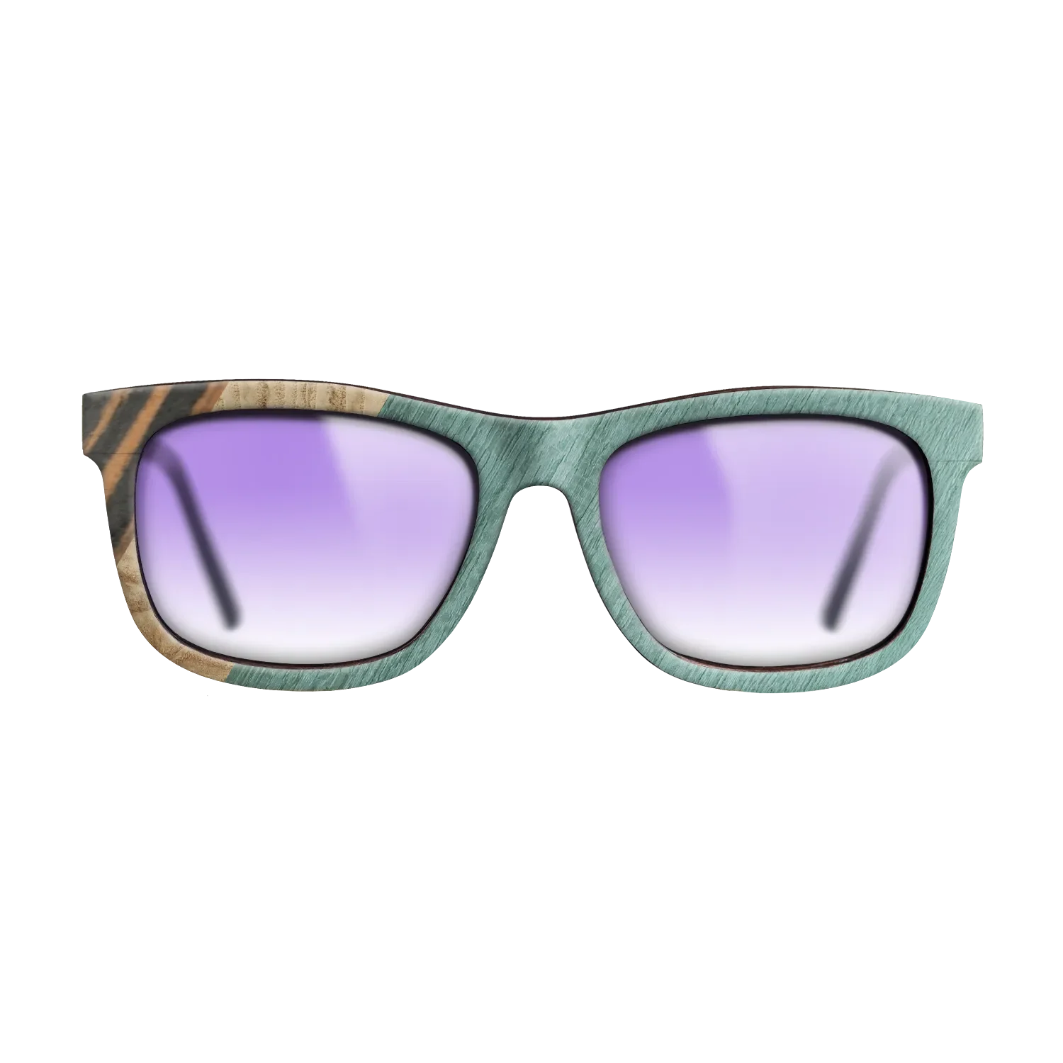 Italian Ebony,Olive Burl,Poplar Dyed: Baby Blue: Angle Cut - The Hero - Square - 1467 - SIRIS wood optic