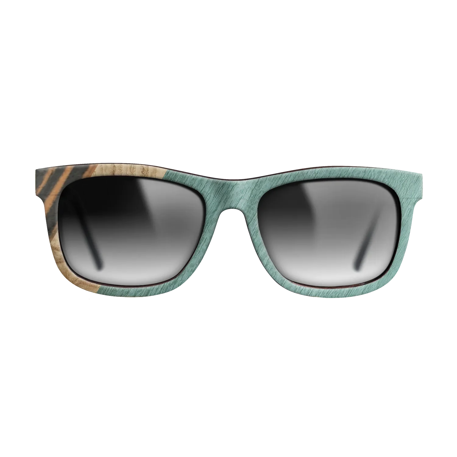 Italian Ebony,Olive Burl,Poplar Dyed: Baby Blue: Angle Cut - The Hero - Square - 1467 - SIRIS wood optic