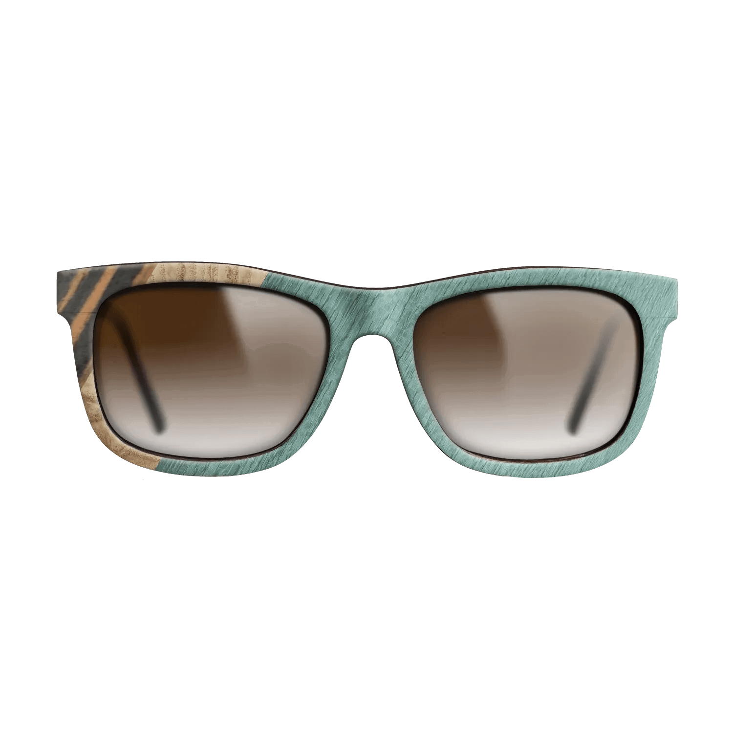 Italian Ebony,Olive Burl,Poplar Dyed: Baby Blue: Angle Cut - The Hero - Square - 1467 - SIRIS wood optic