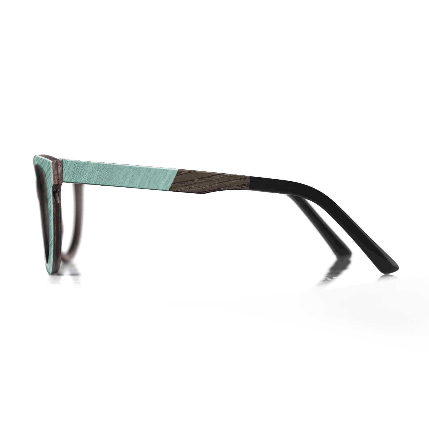 Italian Ebony,Olive Burl,Poplar Dyed: Baby Blue: Angle Cut - The Maiden - Cat - 1467 - SIRIS wood optic