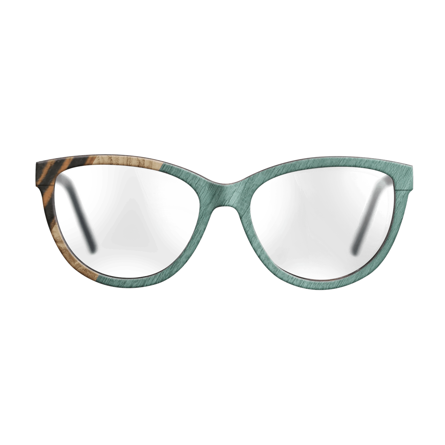 Italian Ebony,Olive Burl,Poplar Dyed: Baby Blue: Angle Cut - The Maiden - Cat - 1467 - SIRIS wood optic