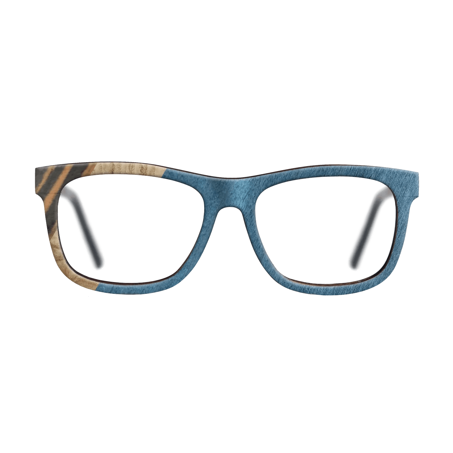 Italian Ebony,Olive Burl,Poplar Dyed: Blue Denim,Fumed Oak: Angle Cut - The Hero - Square - 1490 - SIRIS wood optic