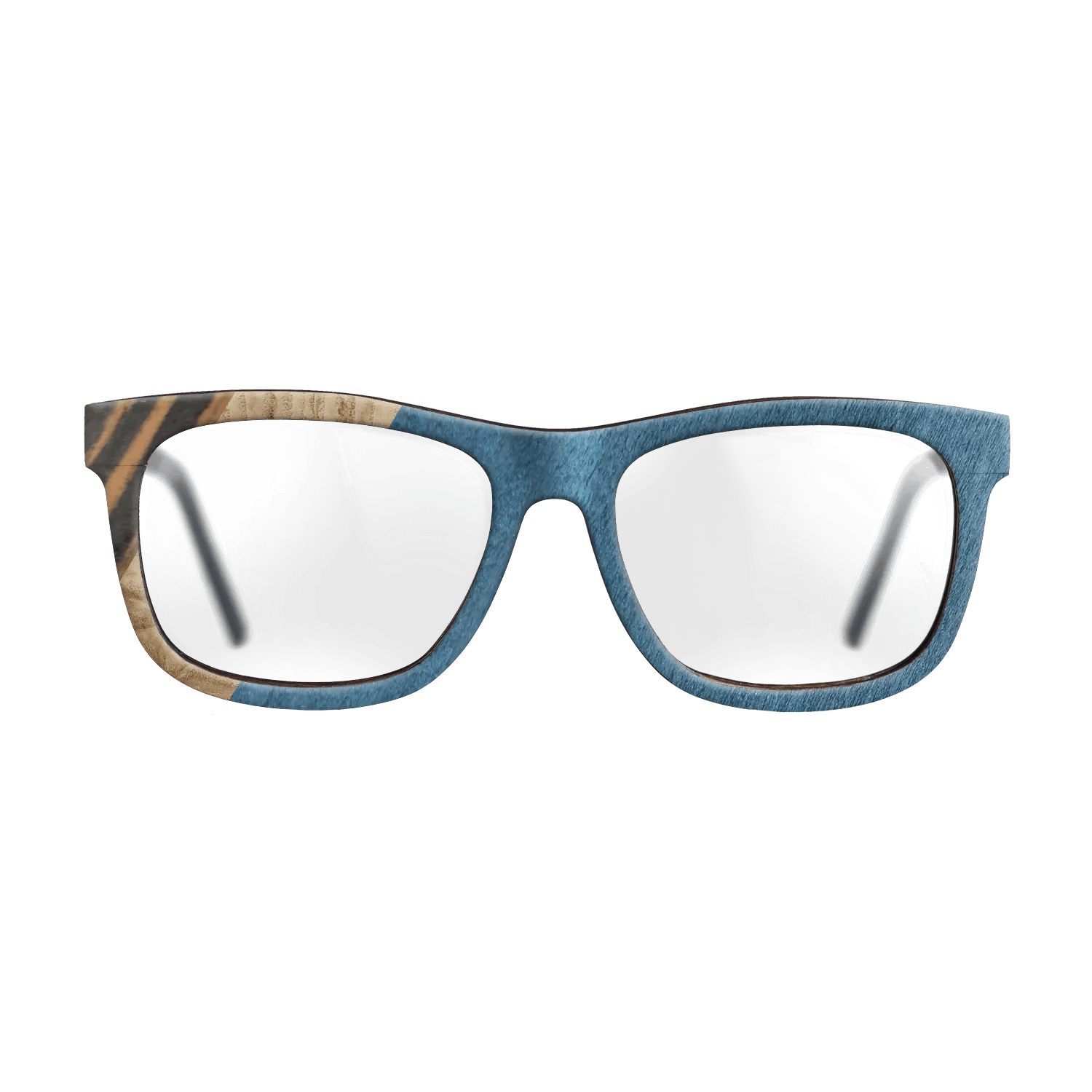 Italian Ebony,Olive Burl,Poplar Dyed: Blue Denim,Fumed Oak: Angle Cut - The Hero - Square - 1490 - SIRIS wood optic