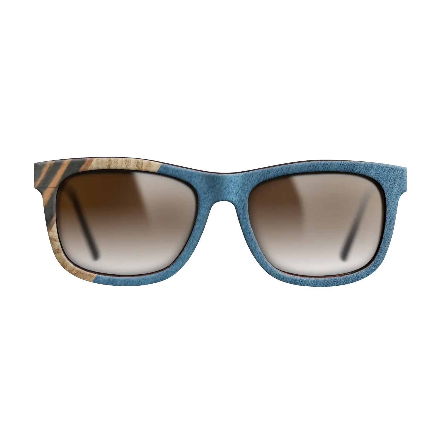 Italian Ebony,Olive Burl,Poplar Dyed: Blue Denim,Fumed Oak: Angle Cut - The Hero - Square - 1490 - SIRIS wood optic