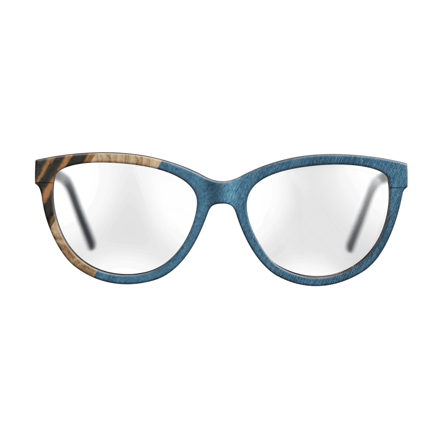 Italian Ebony,Olive Burl,Poplar Dyed: Blue Denim,Fumed Oak: Angle Cut - The Maiden - Cat - 1490 - SIRIS wood optic