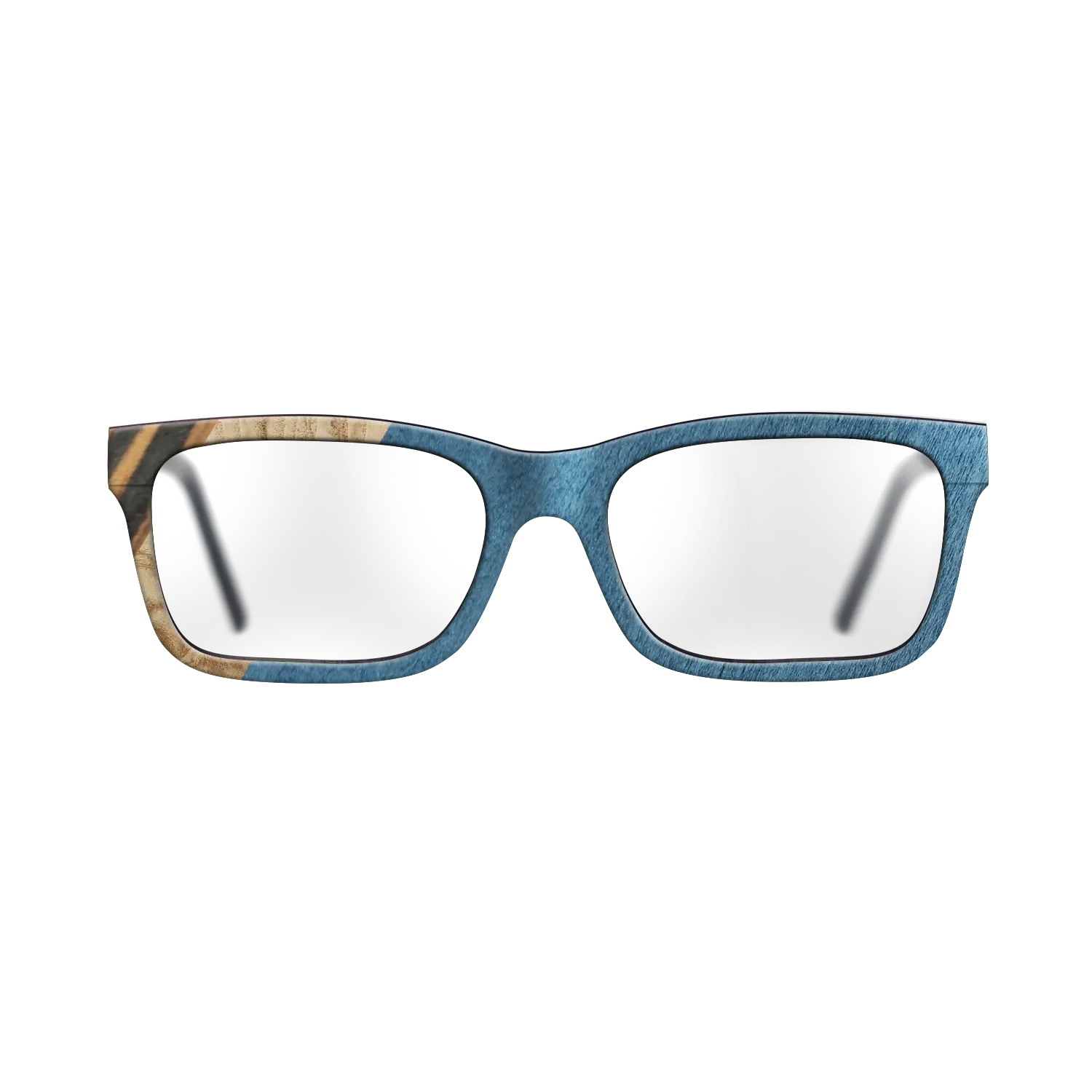 Italian Ebony,Olive Burl,Poplar Dyed: Blue Denim,Fumed Oak: Angle Cut - The Sage - Rectangle - 1490 - SIRIS wood optic