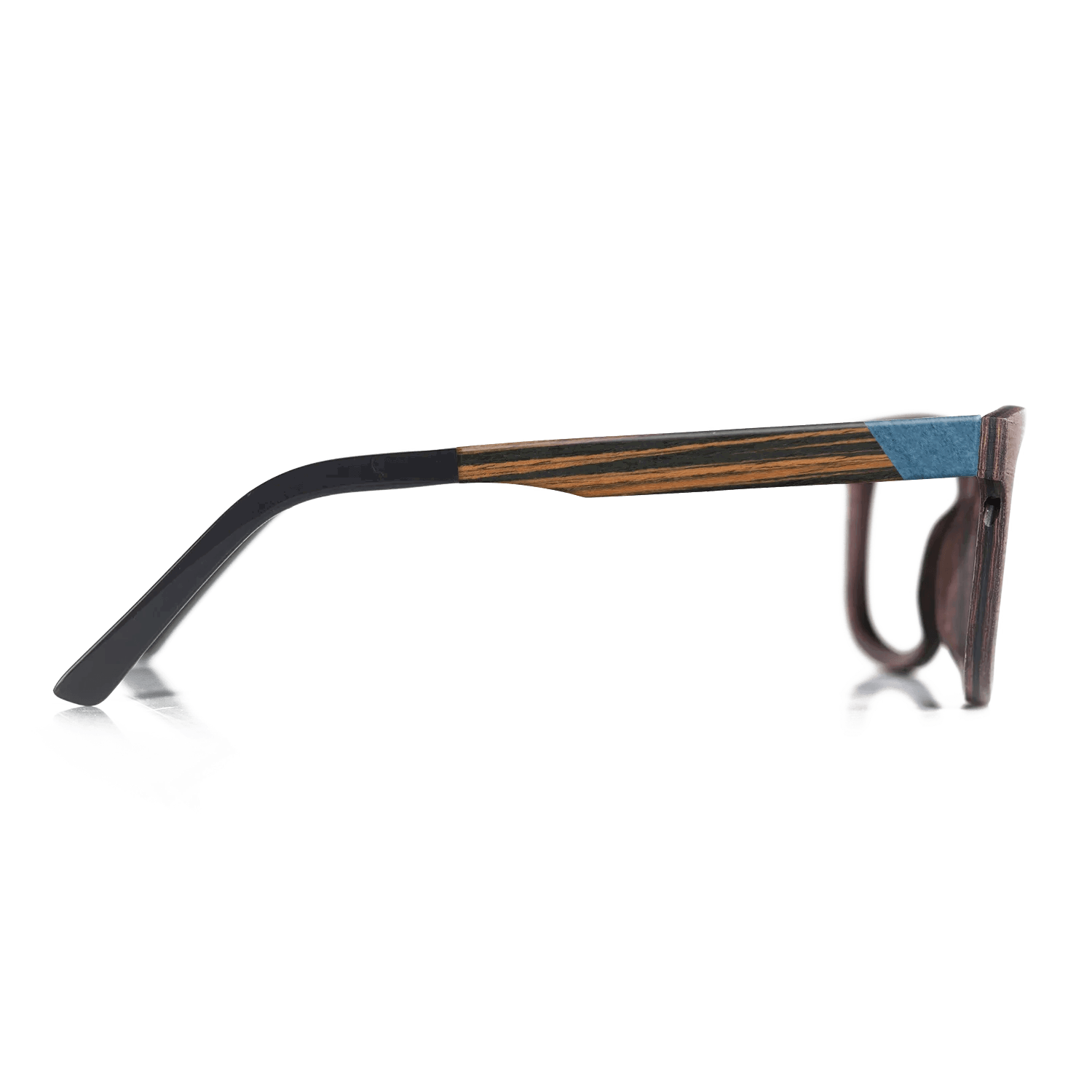 Italian Ebony,Poplar Dyed: Blue Denim,Koa,Wenge: Mosaic - The Hero - Square - 1591 - SIRIS wood optic