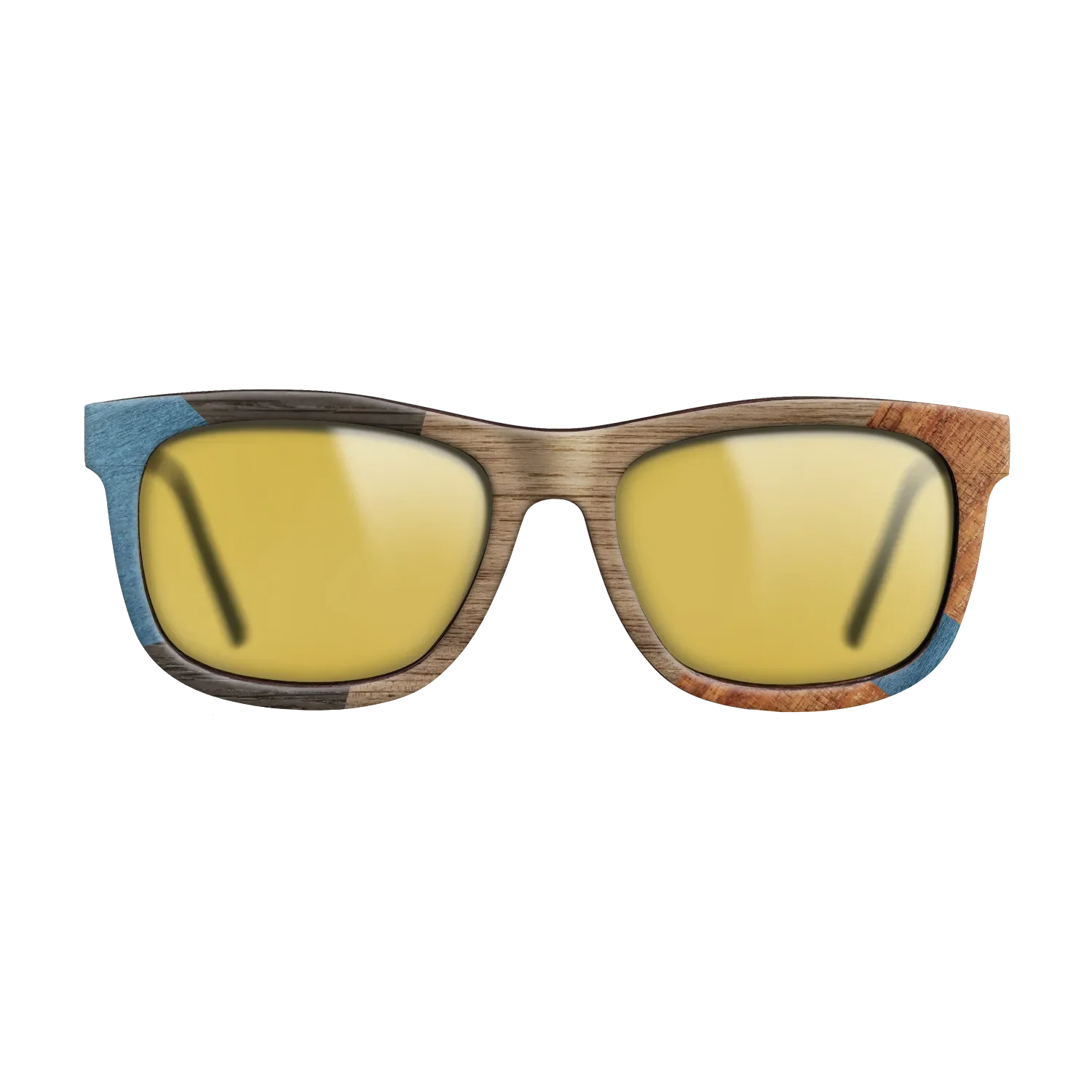 Italian Ebony,Poplar Dyed: Blue Denim,Koa,Wenge: Mosaic - The Hero - Square - 1591 - SIRIS wood optic