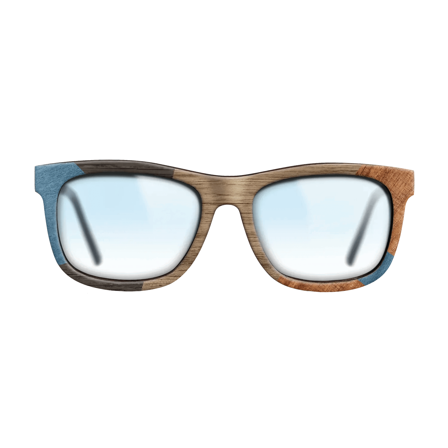 Italian Ebony,Poplar Dyed: Blue Denim,Koa,Wenge: Mosaic - The Hero - Square - 1591 - SIRIS wood optic