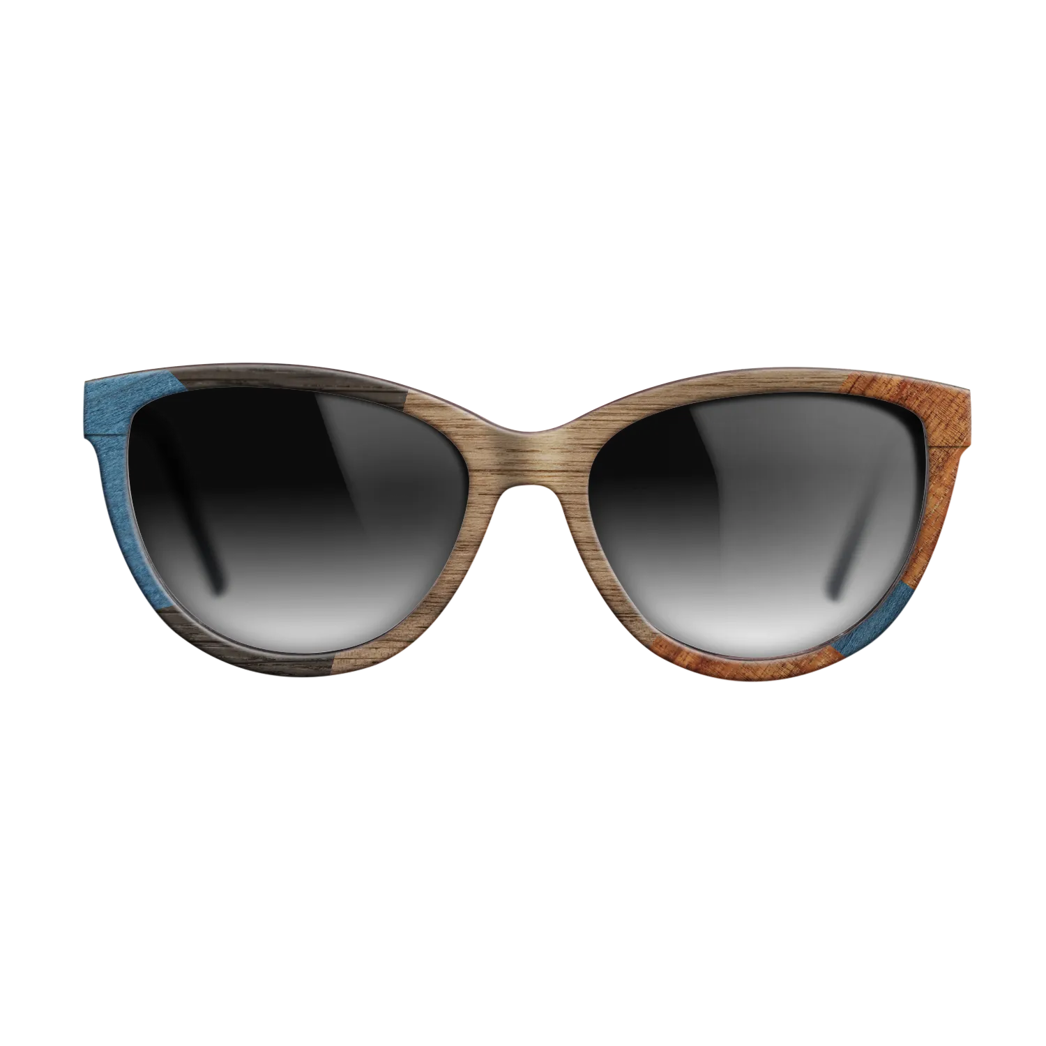 Italian Ebony,Poplar Dyed: Blue Denim,Koa,Wenge: Mosaic - The Maiden - Cat - 1591 - SIRIS wood optic