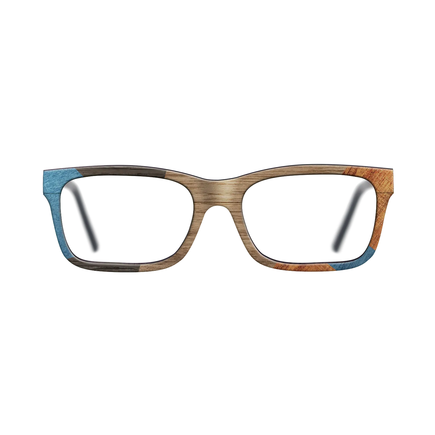 Italian Ebony,Poplar Dyed: Blue Denim,Koa,Wenge: Mosaic - The Sage - Rectangle - 1591 - SIRIS wood optic