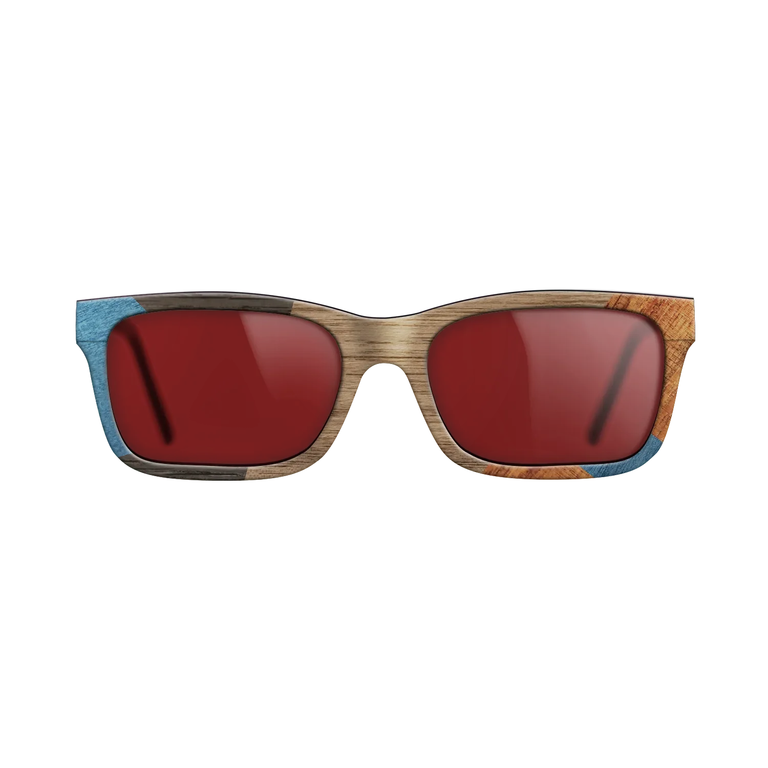 Italian Ebony,Poplar Dyed: Blue Denim,Koa,Wenge: Mosaic - The Sage - Rectangle - 1591 - SIRIS wood optic