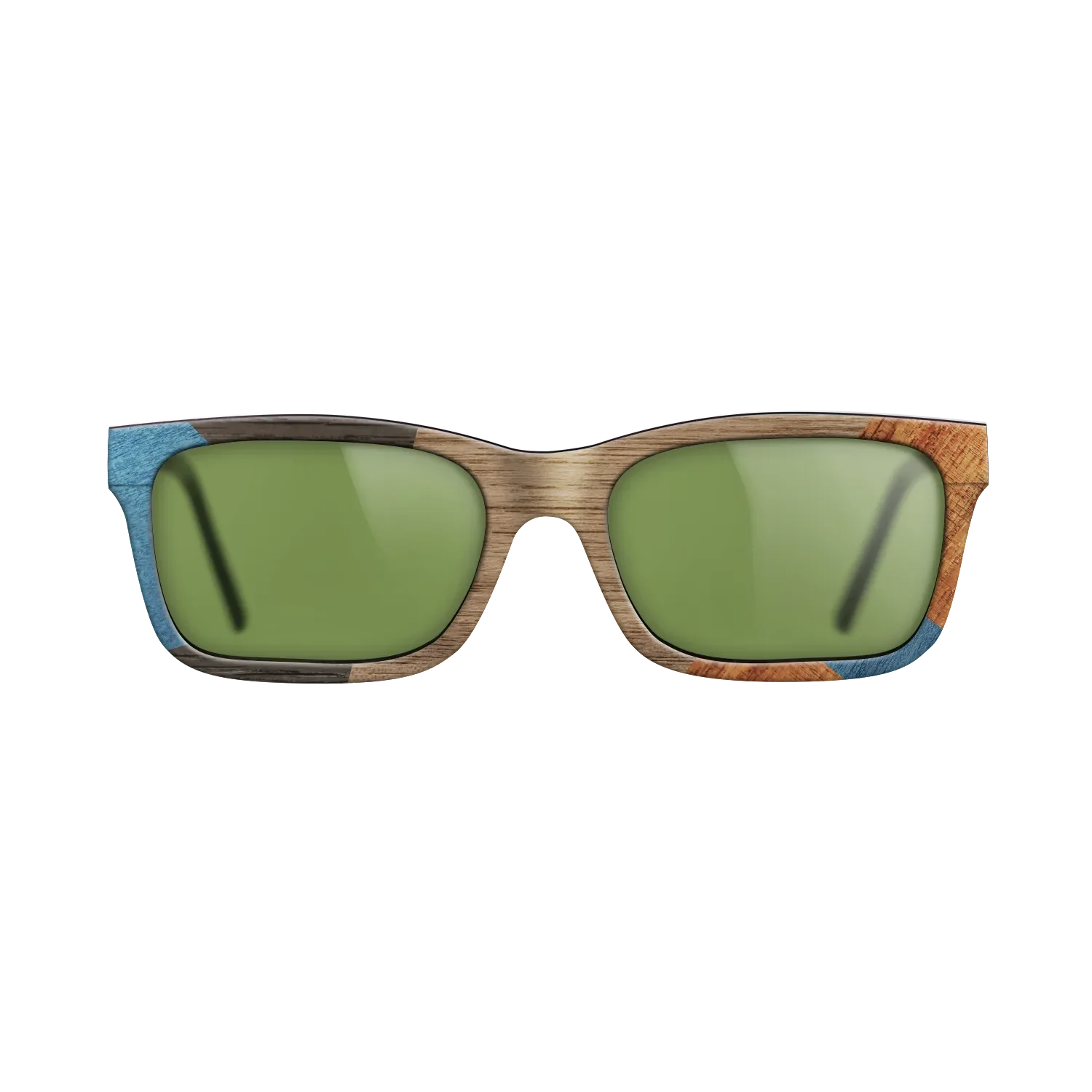 Italian Ebony,Poplar Dyed: Blue Denim,Koa,Wenge: Mosaic - The Sage - Rectangle - 1591 - SIRIS wood optic