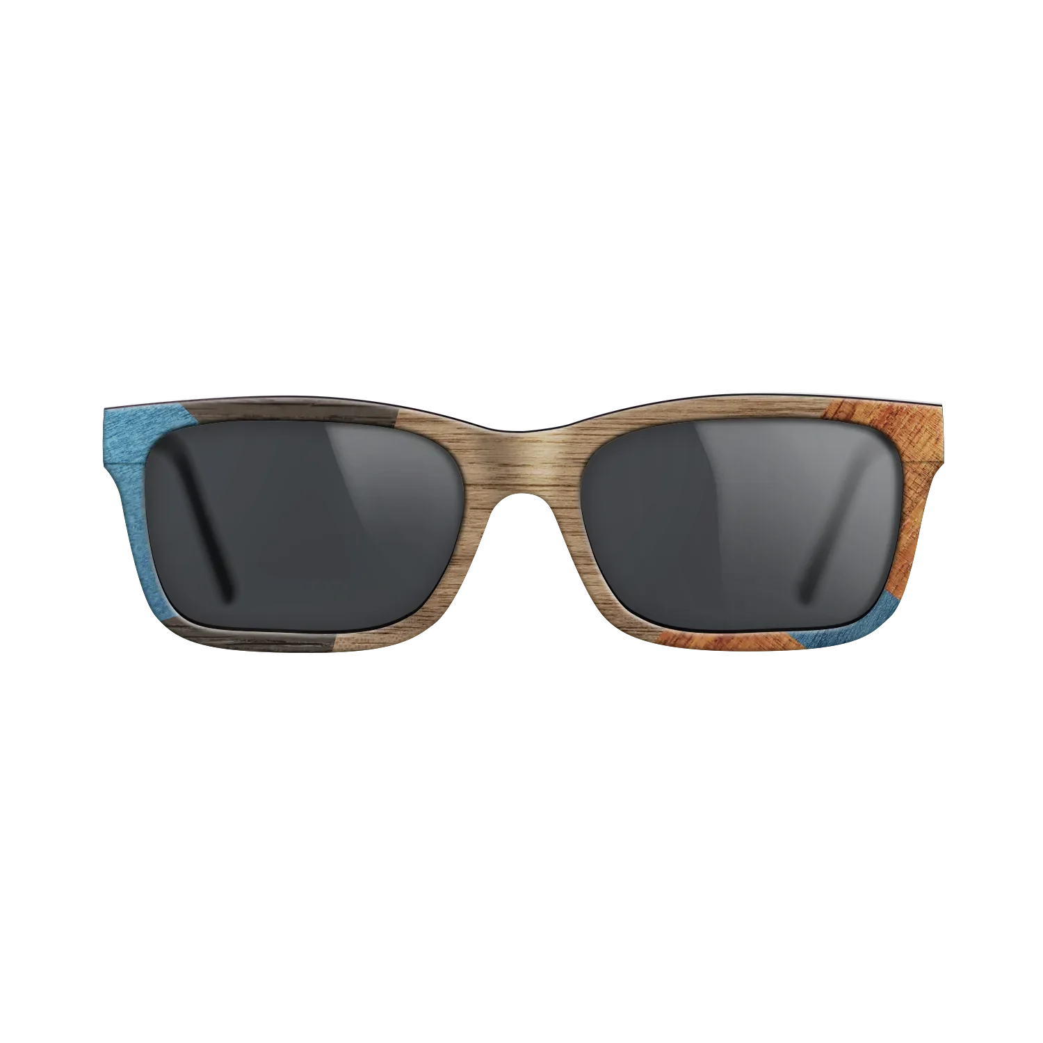 Italian Ebony,Poplar Dyed: Blue Denim,Koa,Wenge: Mosaic - The Sage - Rectangle - 1591 - SIRIS wood optic