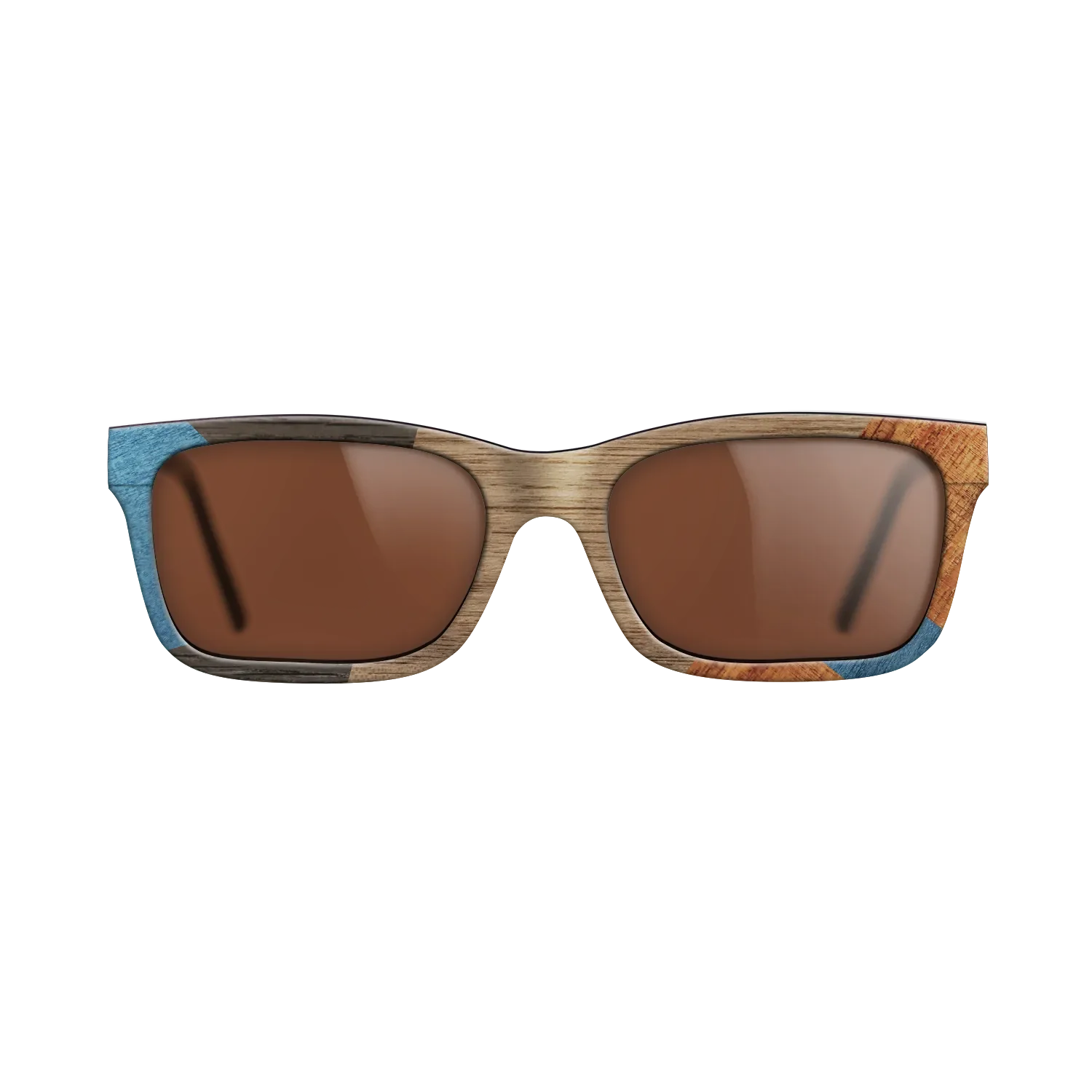 Italian Ebony,Poplar Dyed: Blue Denim,Koa,Wenge: Mosaic - The Sage - Rectangle - 1591 - SIRIS wood optic