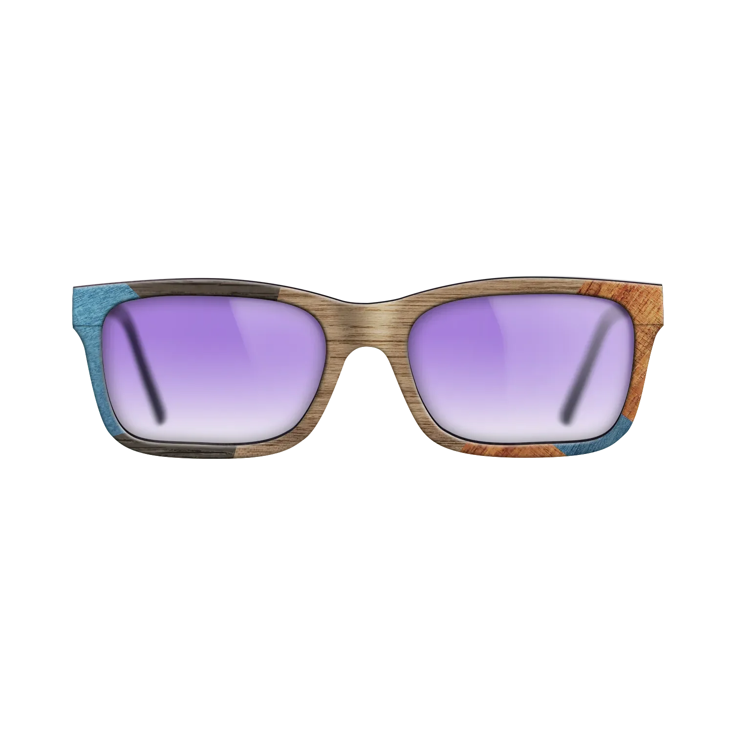 Italian Ebony,Poplar Dyed: Blue Denim,Koa,Wenge: Mosaic - The Sage - Rectangle - 1591 - SIRIS wood optic