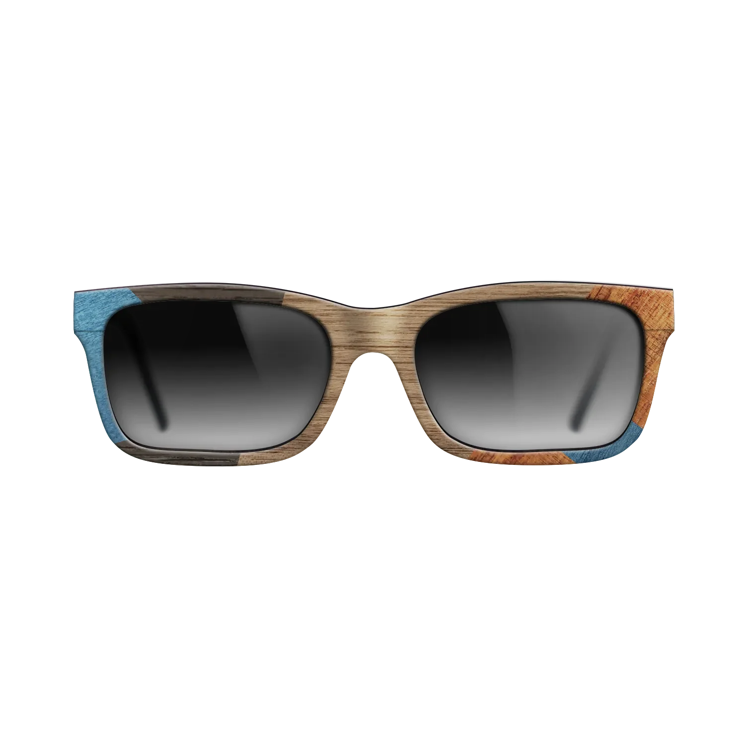 Italian Ebony,Poplar Dyed: Blue Denim,Koa,Wenge: Mosaic - The Sage - Rectangle - 1591 - SIRIS wood optic