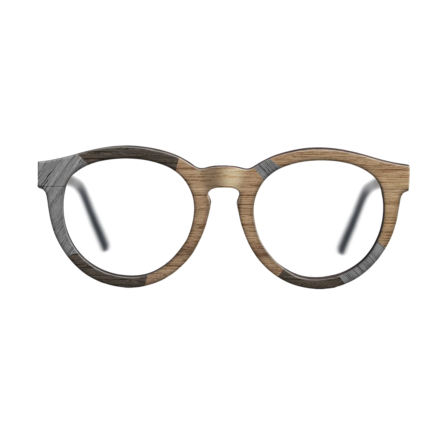 Italian Ebony,Poplar Dyed: Grey,Walnut: Straight Grain,Fumed Oak: Fractal - The Rebel - Round - SIRIS wood optic