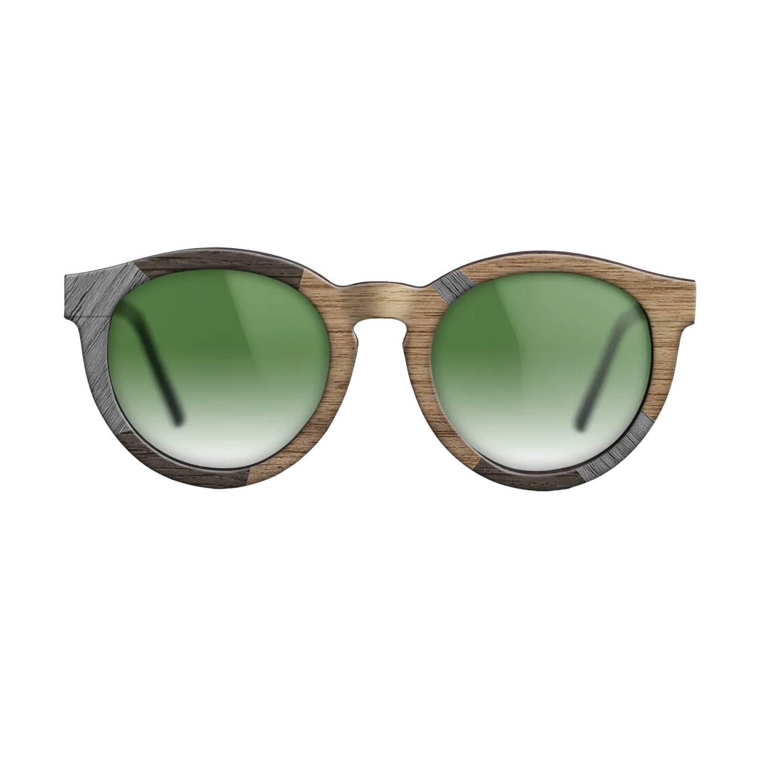 Italian Ebony,Poplar Dyed: Grey,Walnut: Straight Grain,Fumed Oak: Fractal - The Rebel - Round - SIRIS wood optic