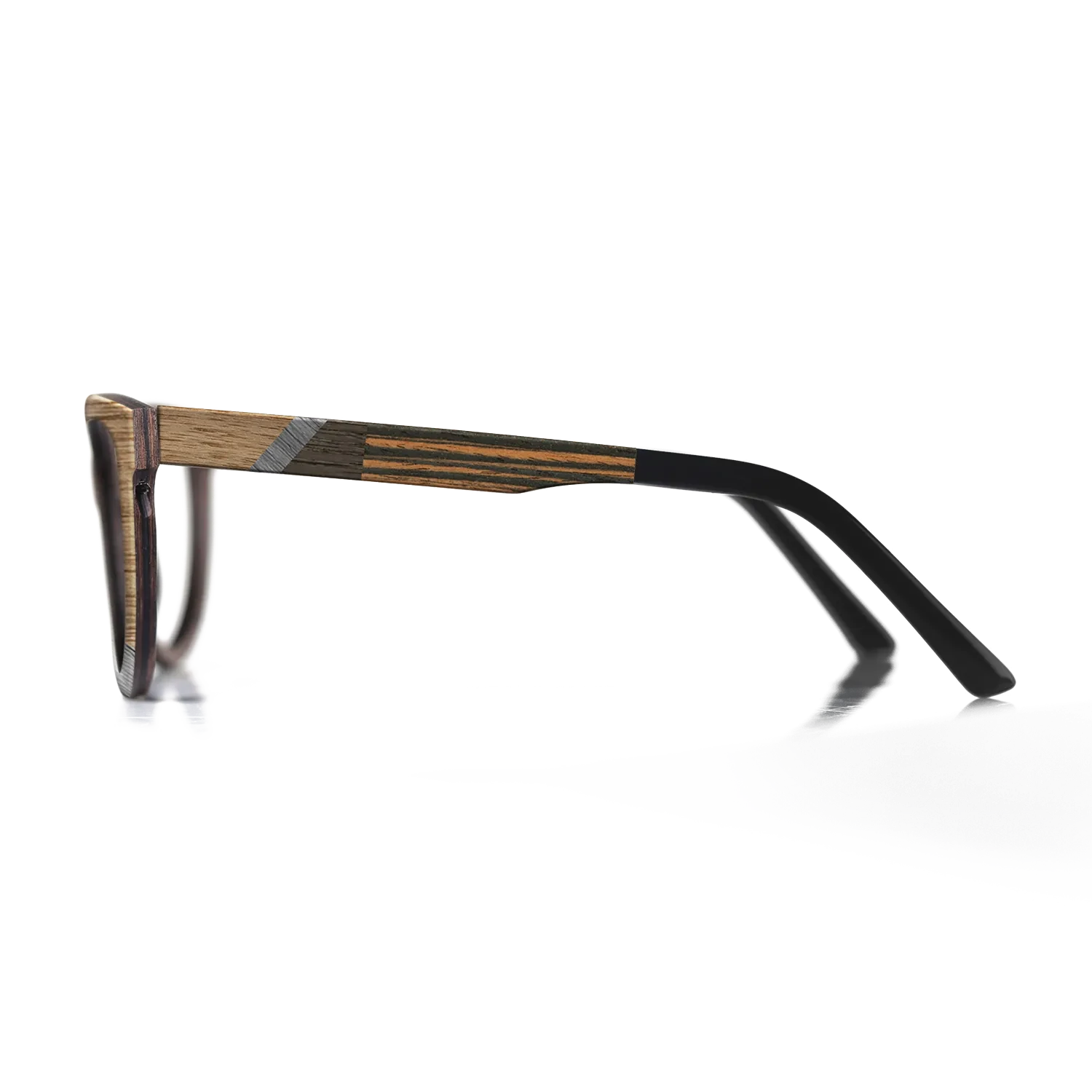 Italian Ebony,Poplar Dyed: Grey,Walnut: Straight Grain,Fumed Oak: Fractal - The Sage - Rectangle - SIRIS wood optic