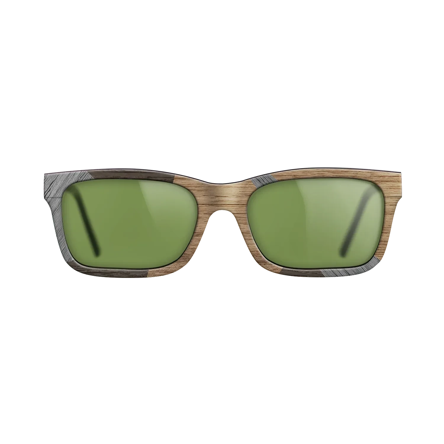 Italian Ebony,Poplar Dyed: Grey,Walnut: Straight Grain,Fumed Oak: Fractal - The Sage - Rectangle - SIRIS wood optic