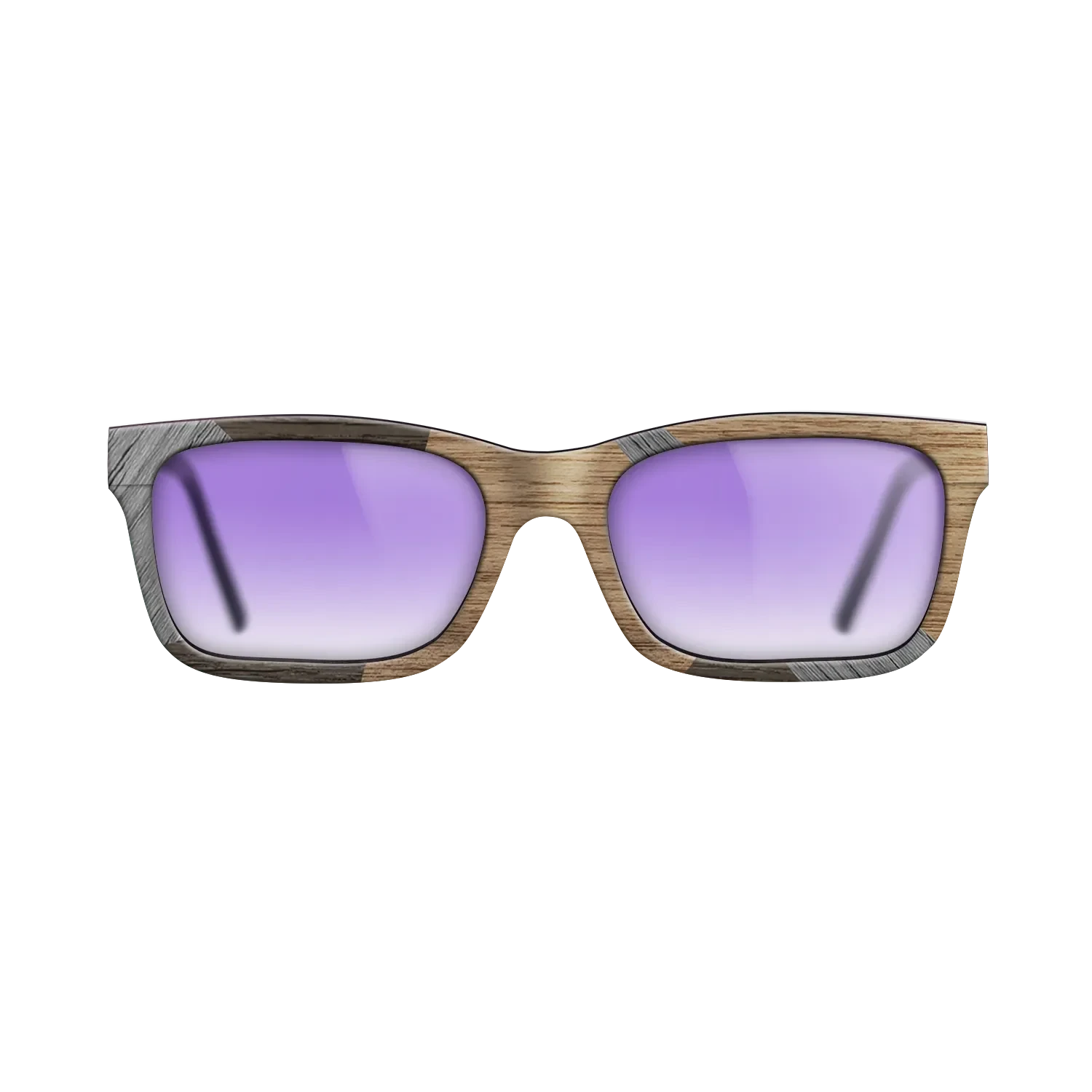 Italian Ebony,Poplar Dyed: Grey,Walnut: Straight Grain,Fumed Oak: Fractal - The Sage - Rectangle - SIRIS wood optic