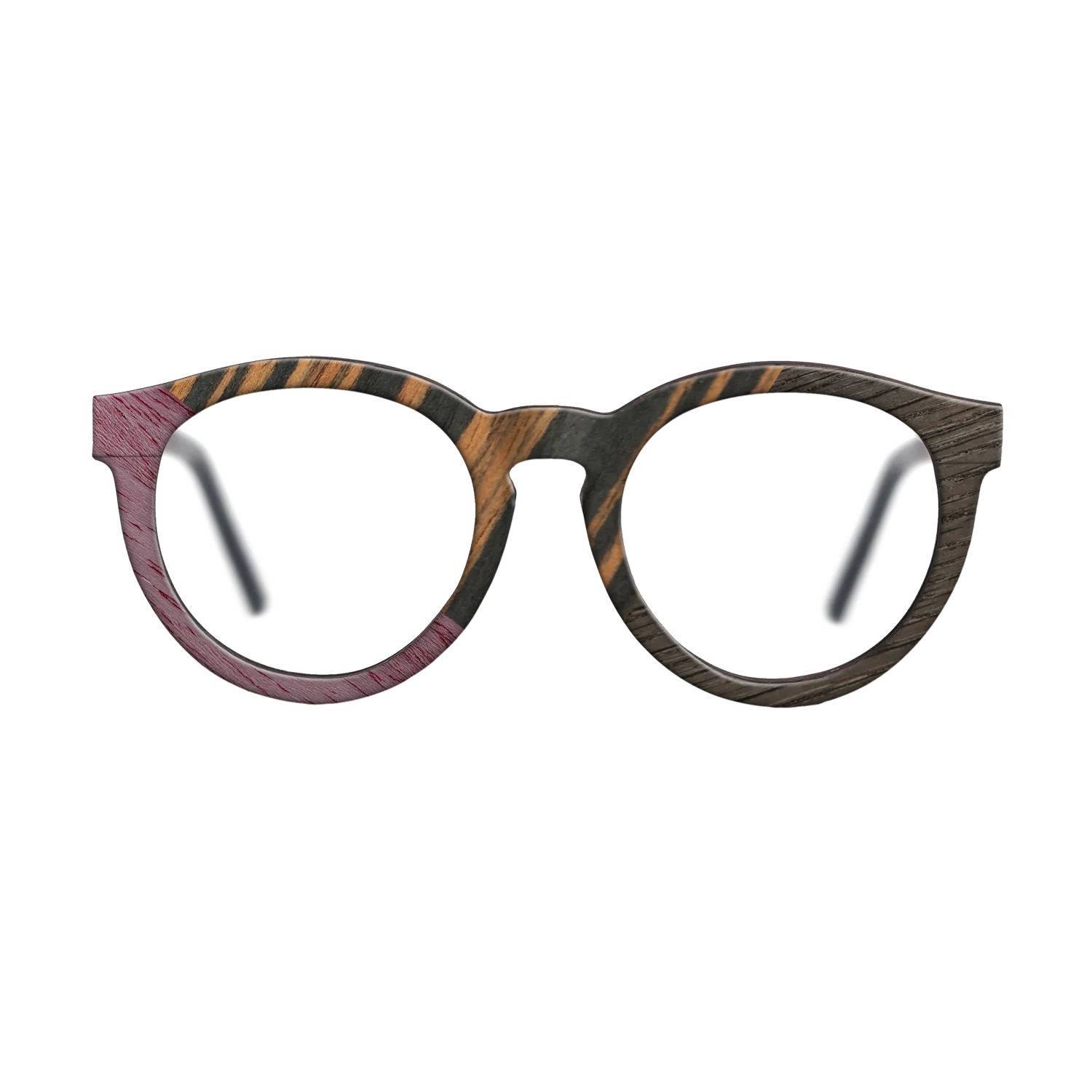 Italian Ebony,Poplar Dyed: Purple,Fumed Oak: Angle Cut - The Rebel - Round - 901 - SIRIS wood optic