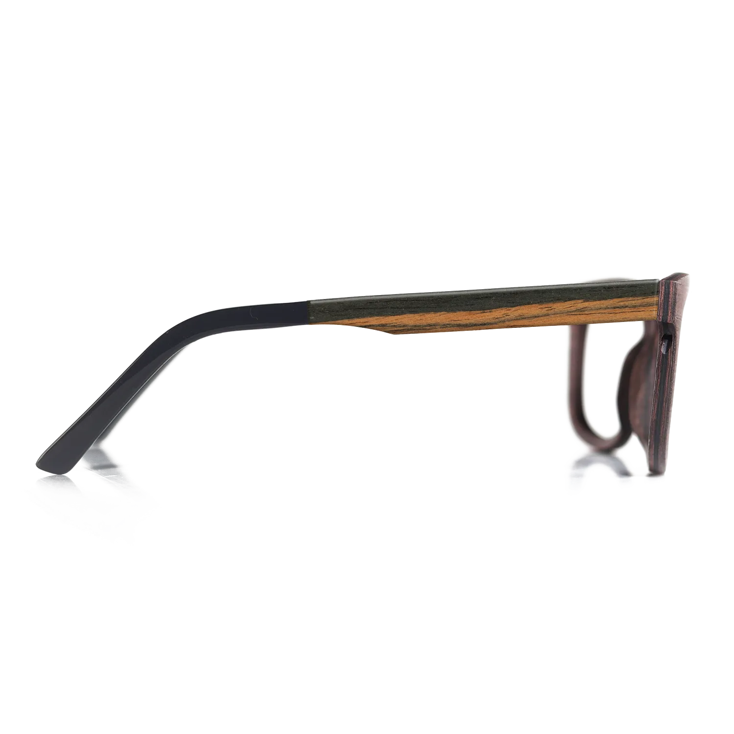 Italian Ebony,Poplar Dyed: Purple,Fumed Oak: Angle Cut - The Rebel - Round - 901 - SIRIS wood optic